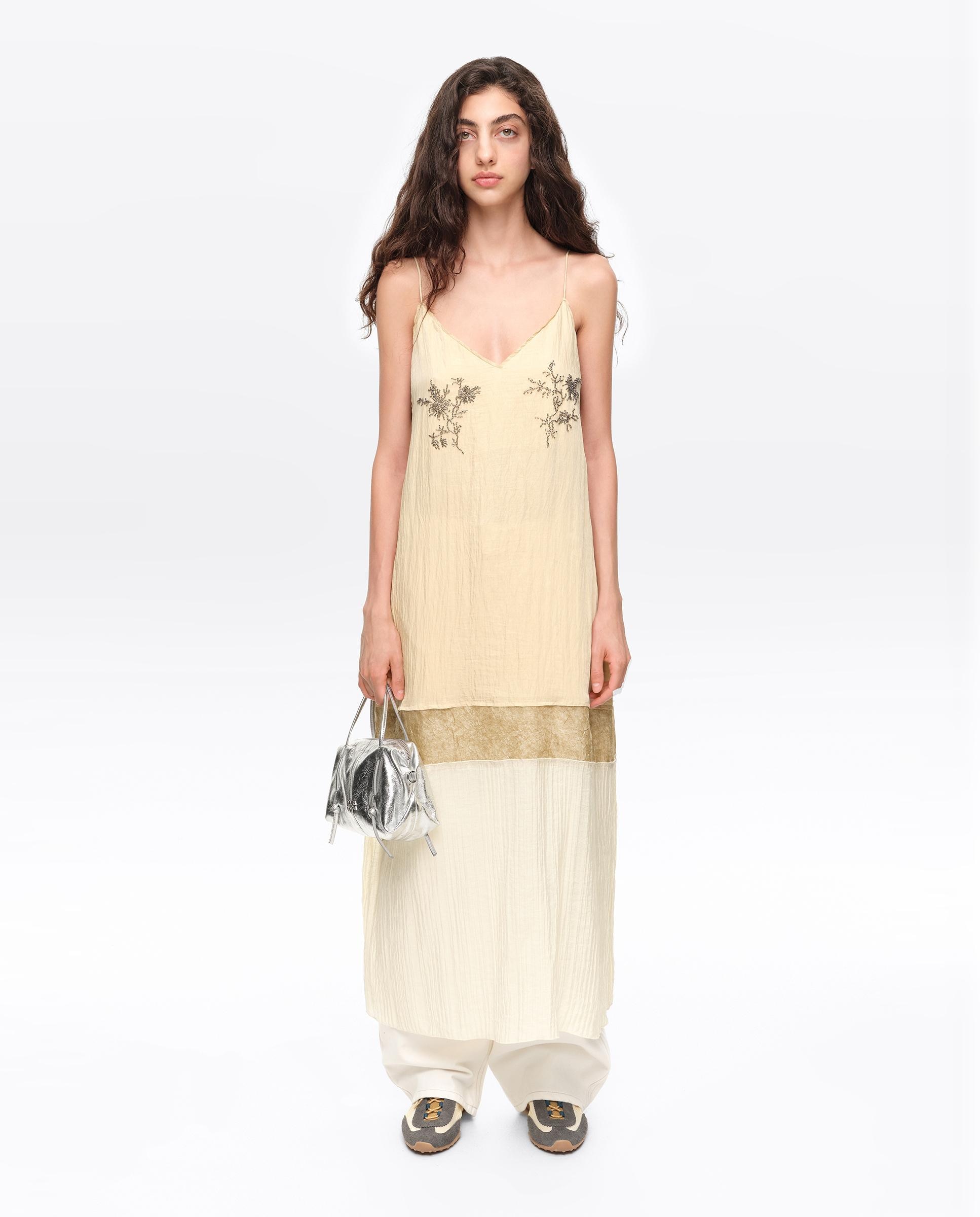 Vestido midi recto piedras - Bimba y Lola - Ocre Ocre-5