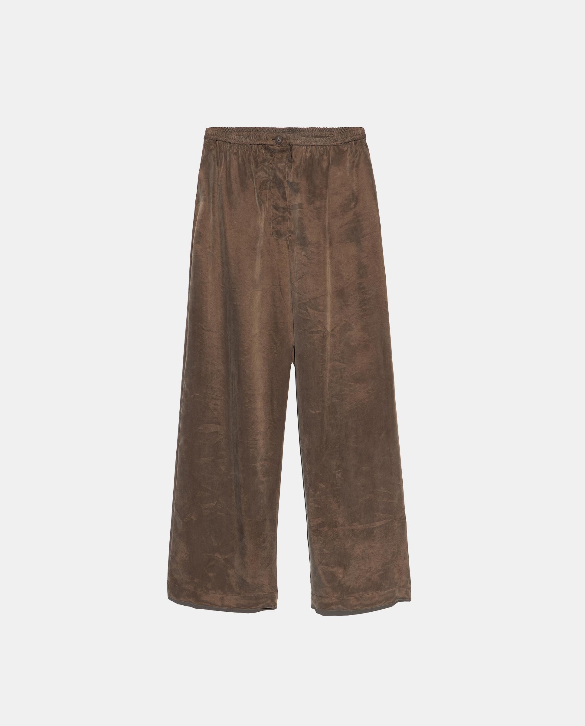 Pantalones jogger de mujer fluido liso - Bimba y Lola - Verde Verde-6