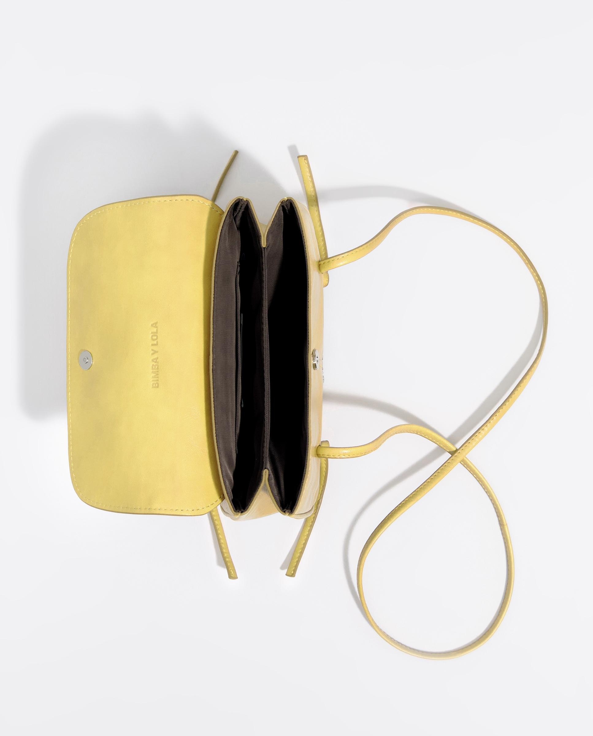 Bolso de mujer solapa mini de piel - Bimba y Lola - Amarillo Amarillo-4