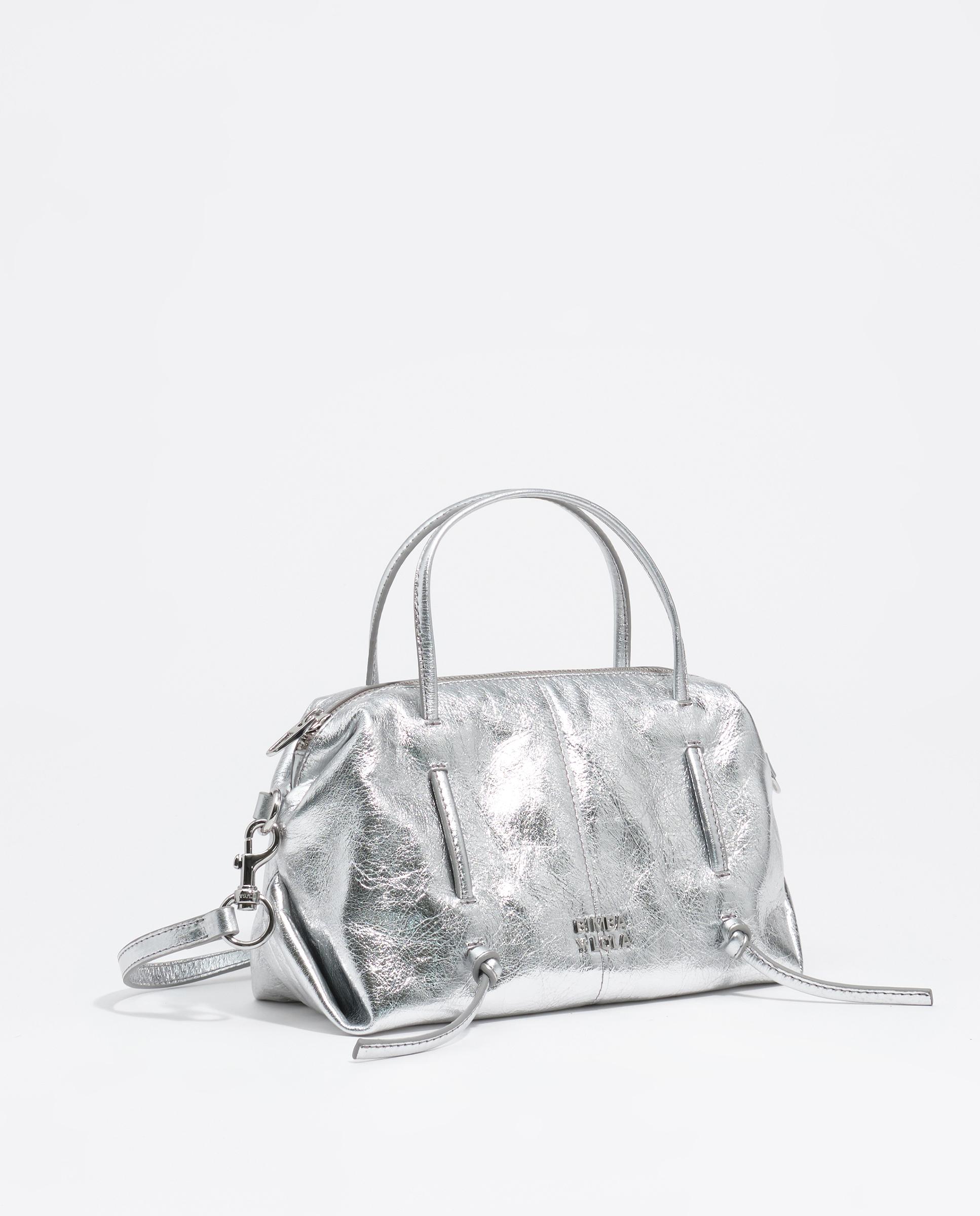 Bolso de mujer mini de piel Lolita - Bimba y Lola - Plateado Plateado-5