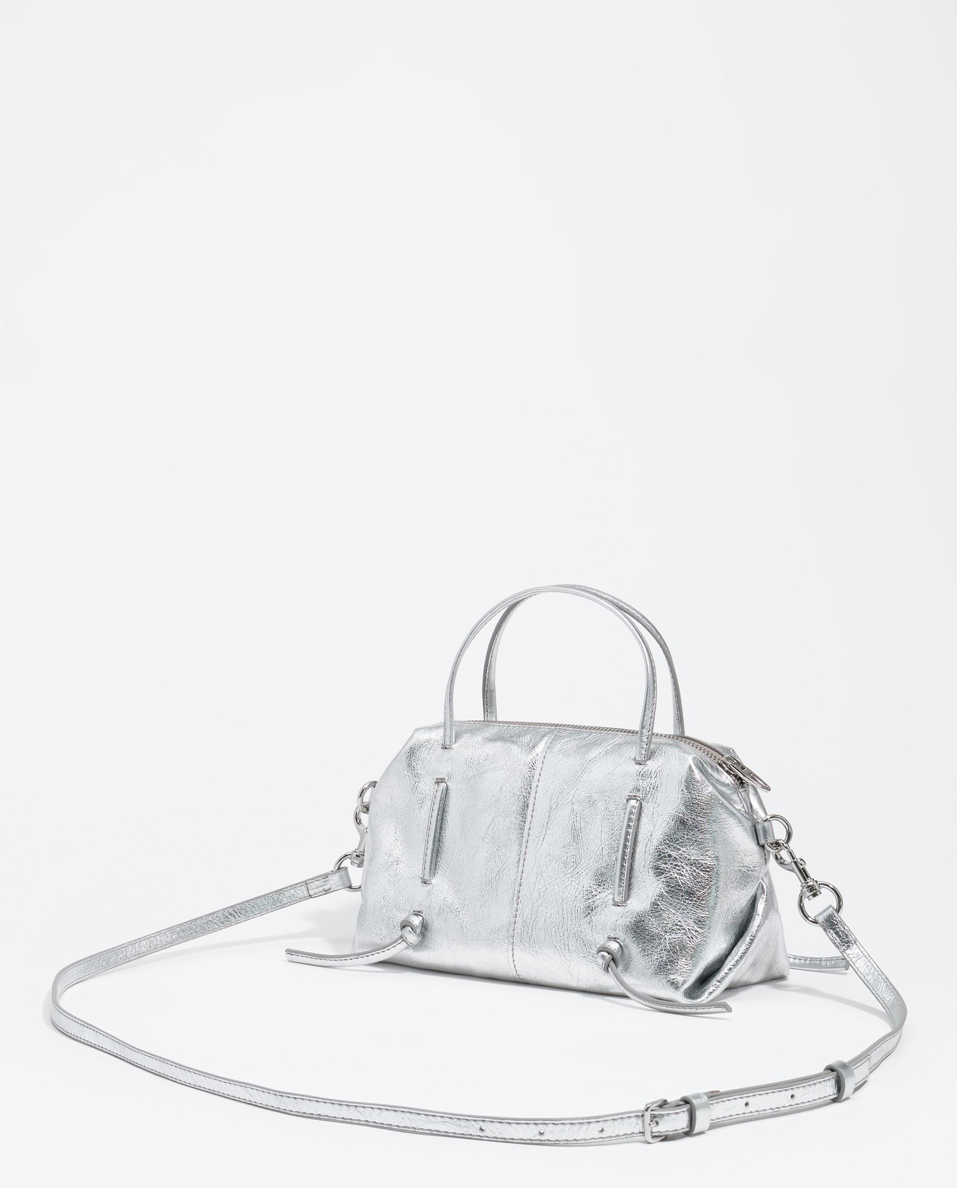Bolso de mujer mini de piel Lolita - Bimba y Lola - Plateado Plateado-6