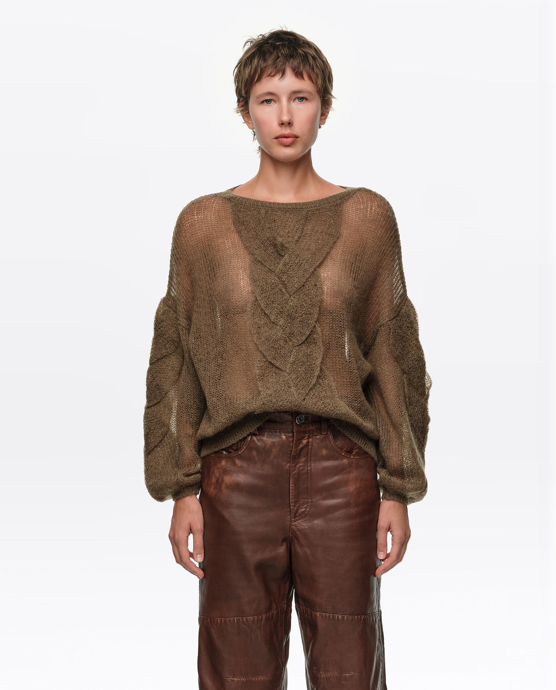 Imagen 0 de Jersey de mujer mohair ochos Verde