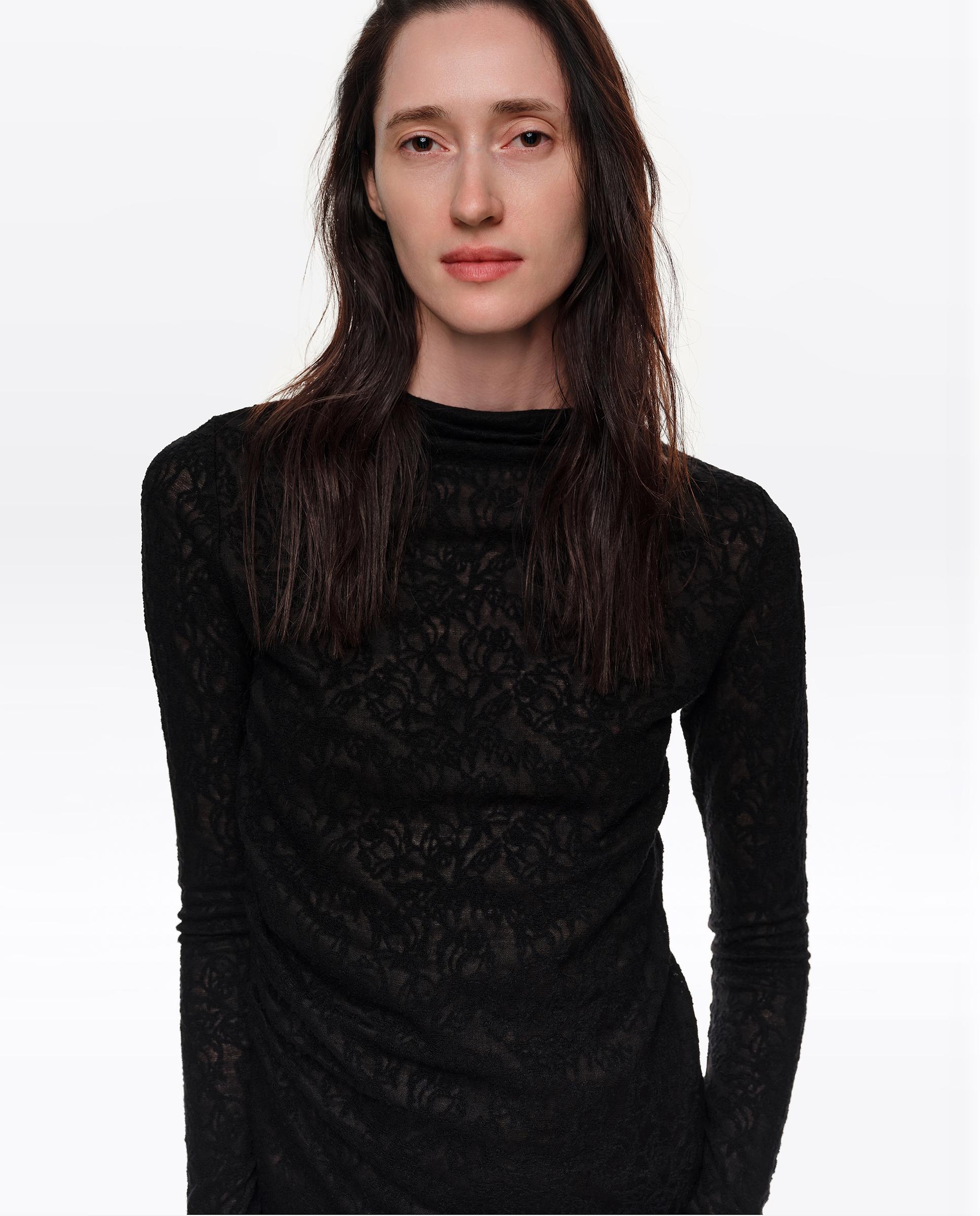 Camiseta de mujer jacquard lana - Bimba y Lola - Negro Negro-2