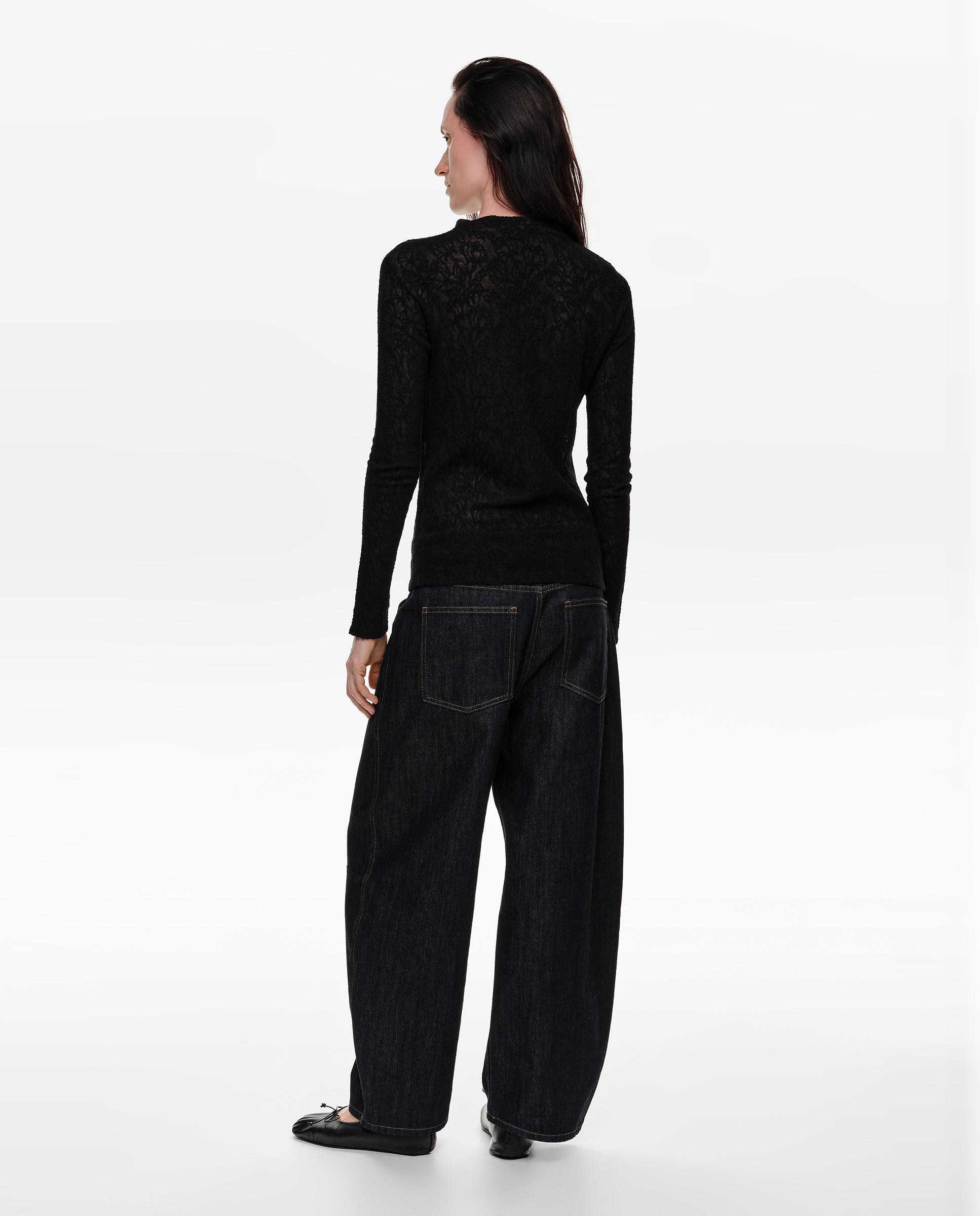 Camiseta de mujer jacquard lana - Bimba y Lola - Negro Negro-4