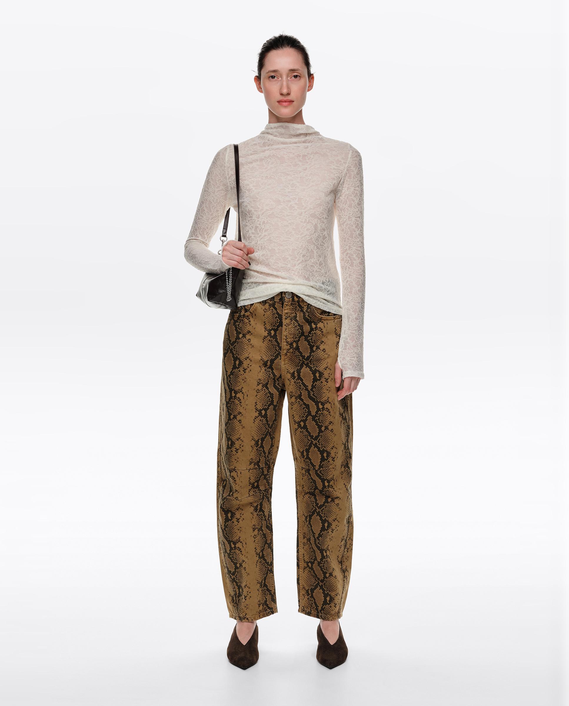Camiseta de mujer jacquard lana - Bimba y Lola - Marfil Marfil-5