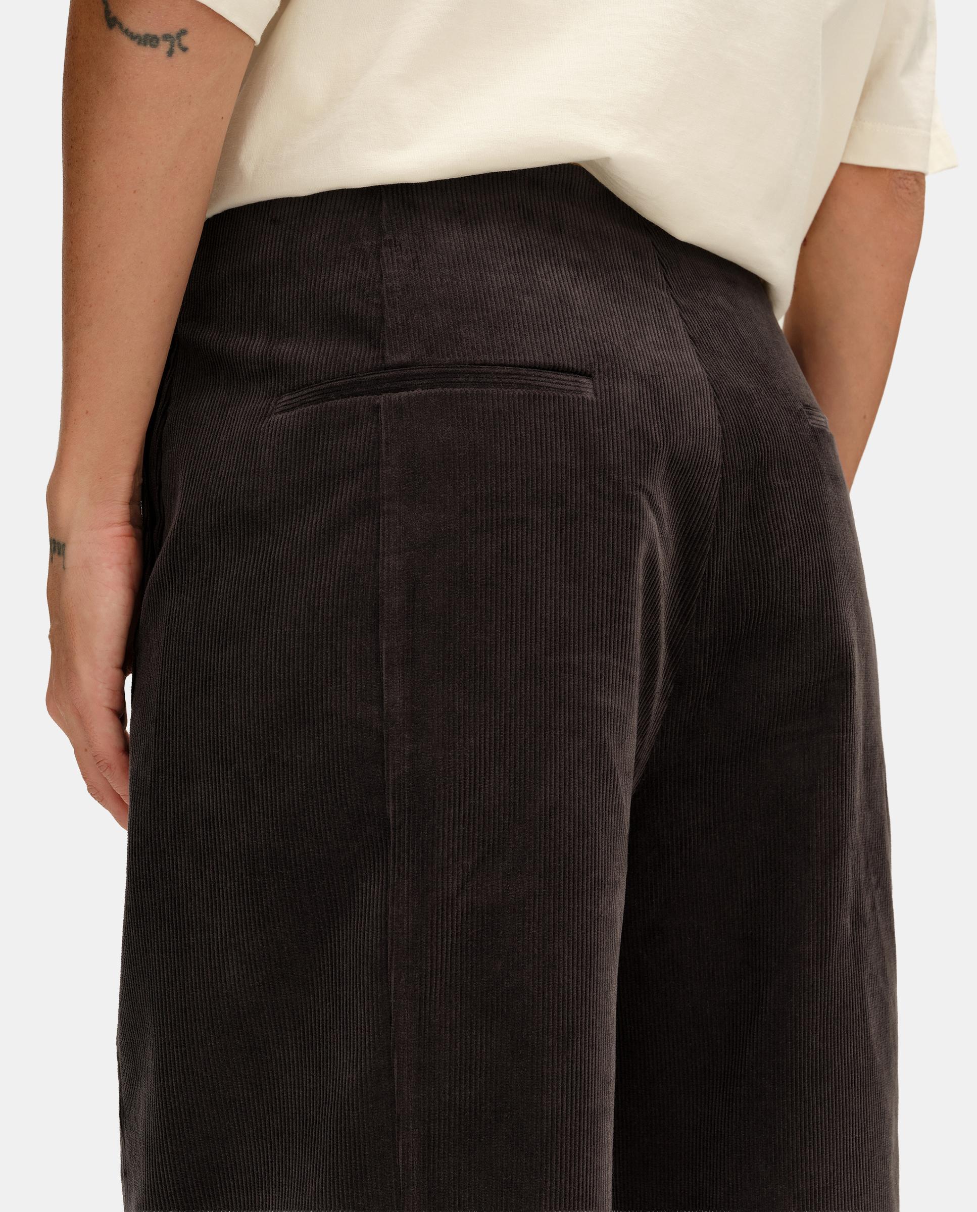 Pantalones anchos de mujer barrel pana - Bimba y Lola - Marrón chocolate Marrón chocolate-4