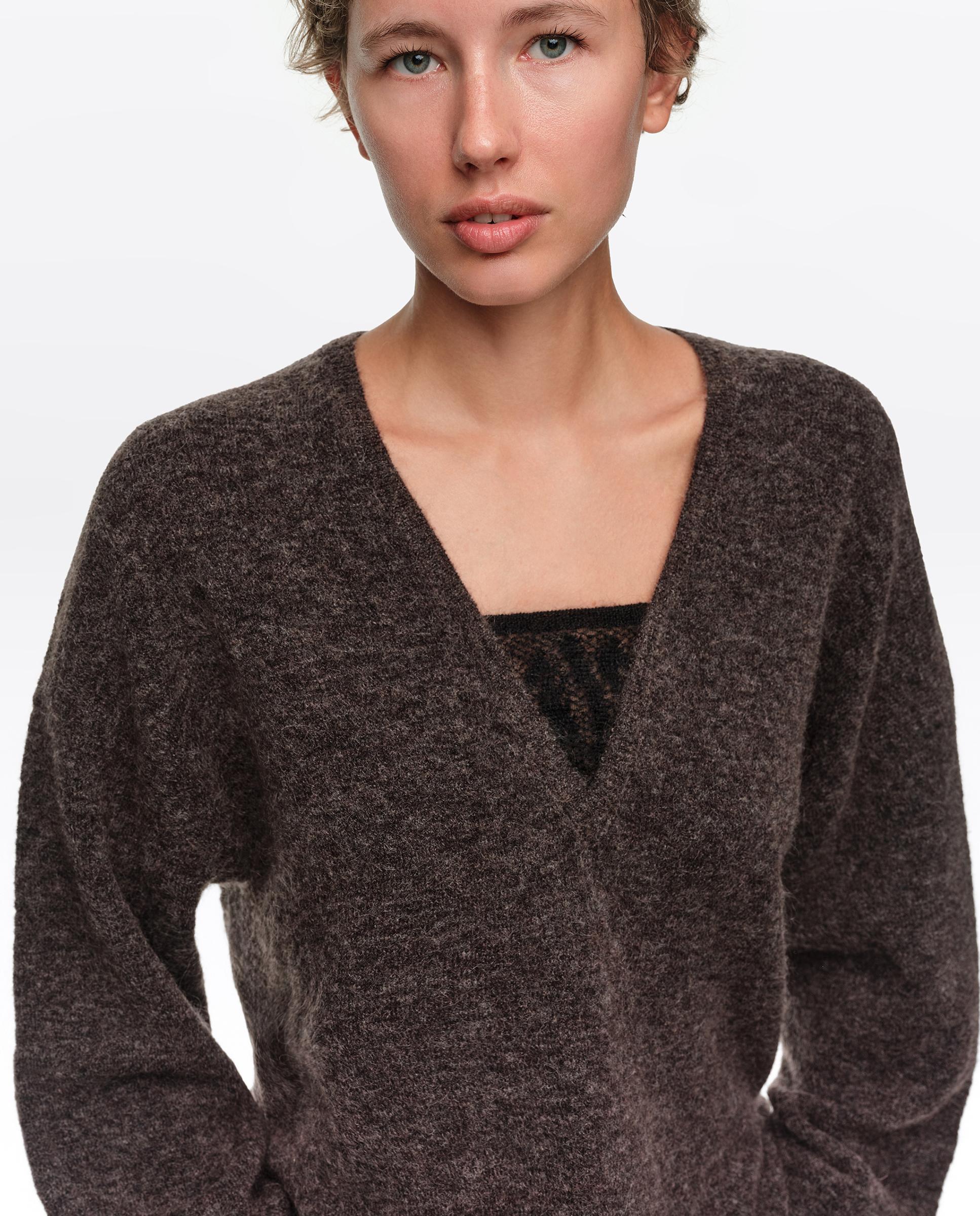 Imagen 0 de Jersey de mujer mohair escote v Topo