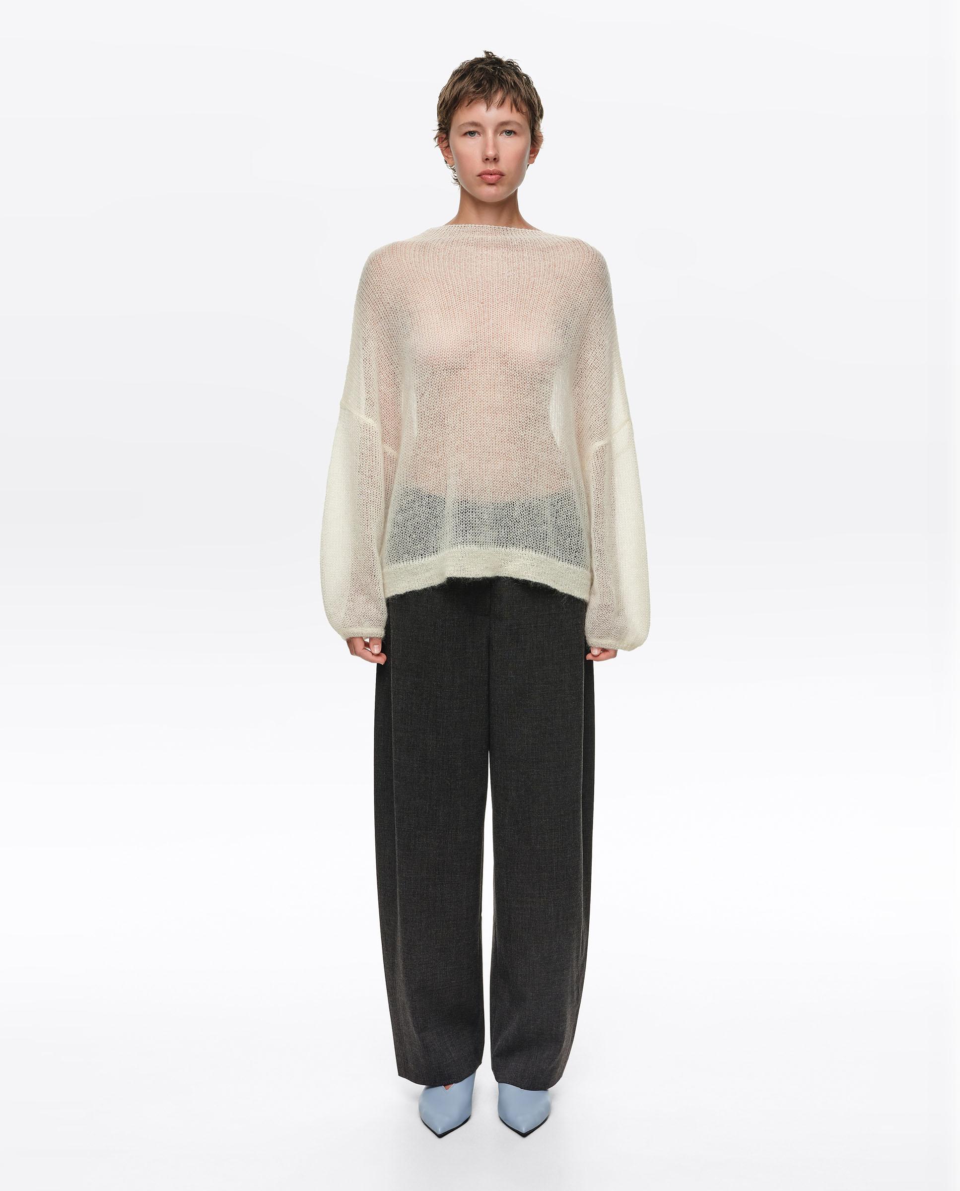 Imagen 1 de Pantalones anchos de mujer barrel lisos Gris oscuro