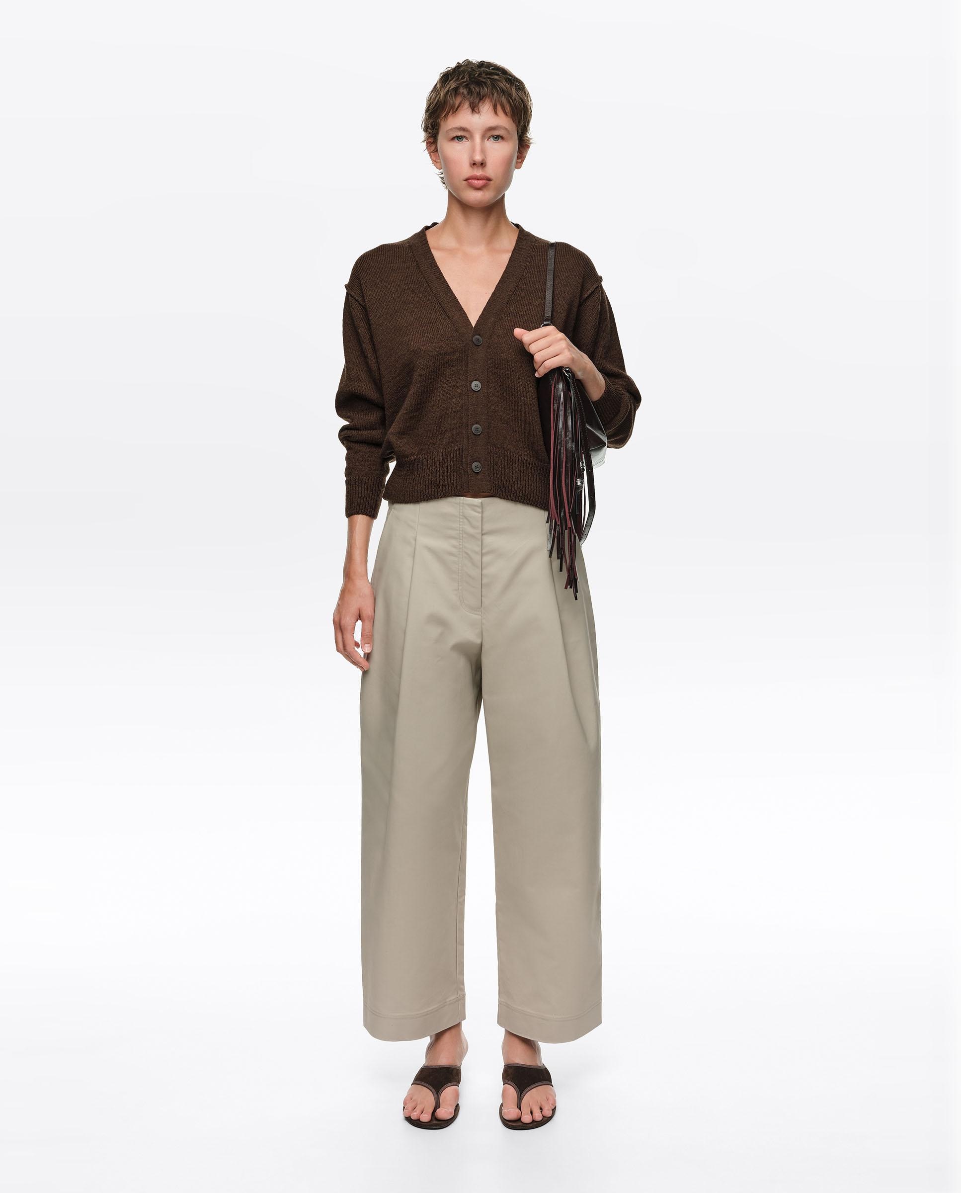 Imagen 5 de Pantalones rectos de mujer pinzas liso - Bimba y Lola - Piedra Piedra
