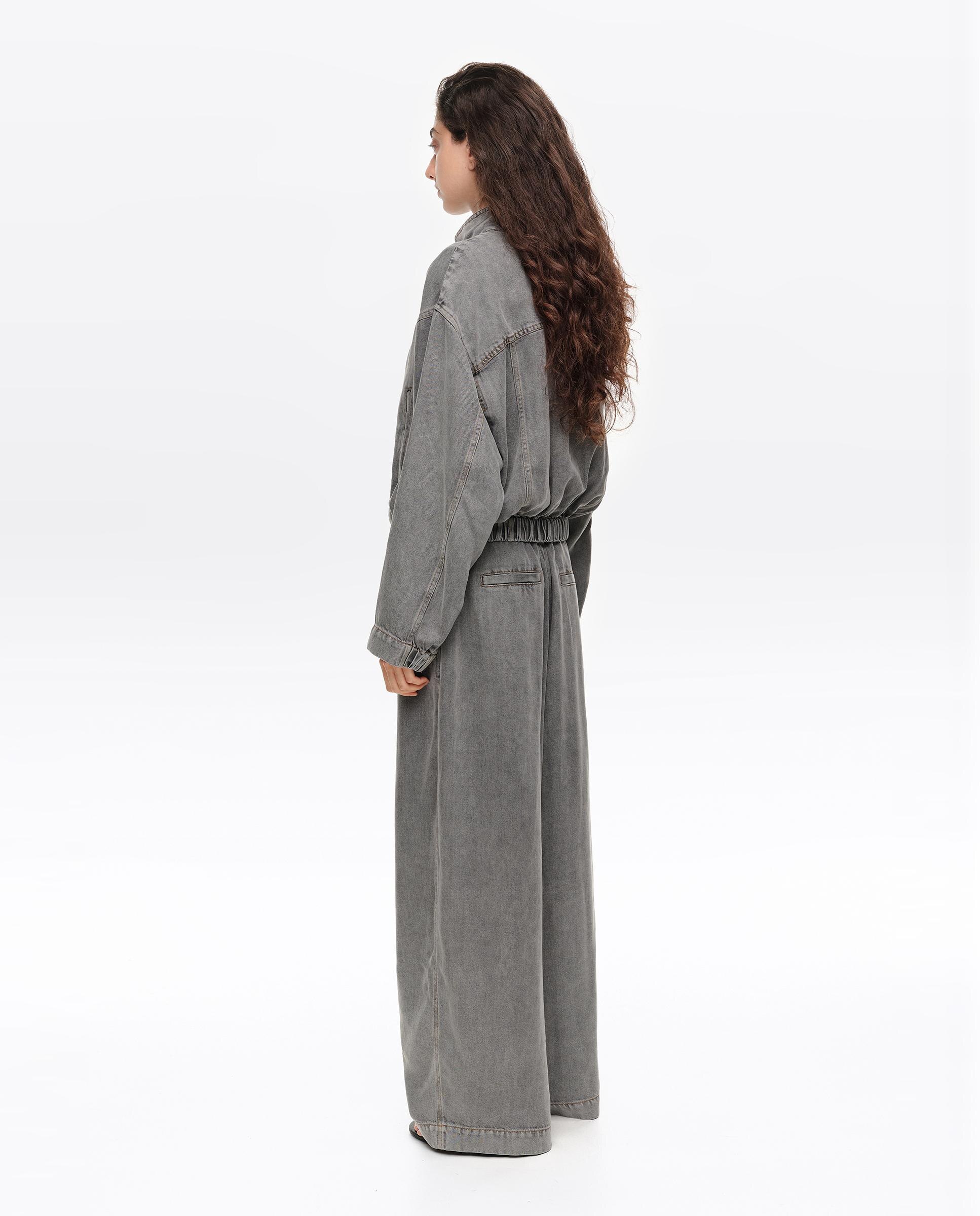 Cazadora de mujer denim fluida - Bimba y Lola - Gris claro Gris claro-4