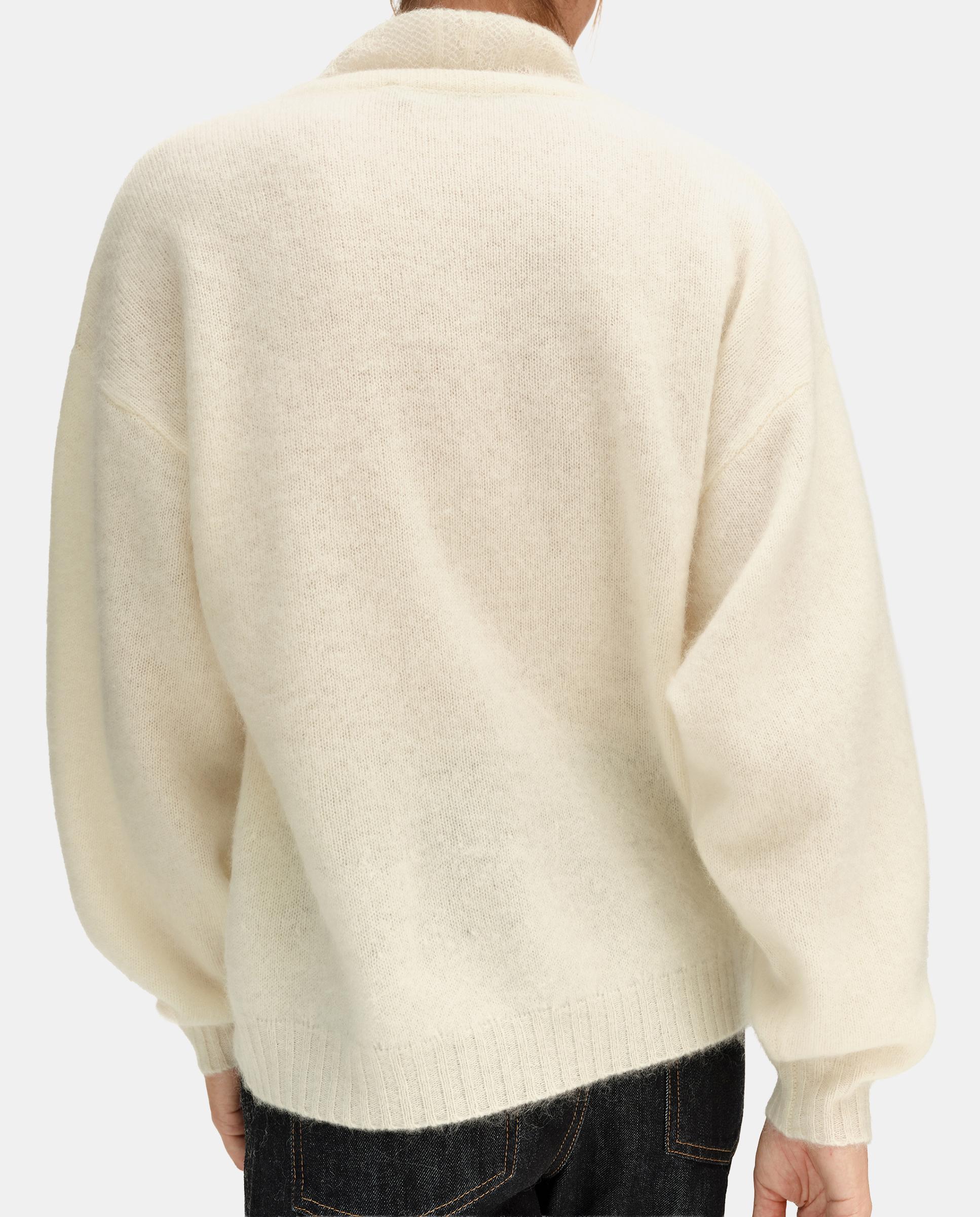 Jersey de mujer lana cuello calado - Bimba y Lola - Marfil Marfil-4