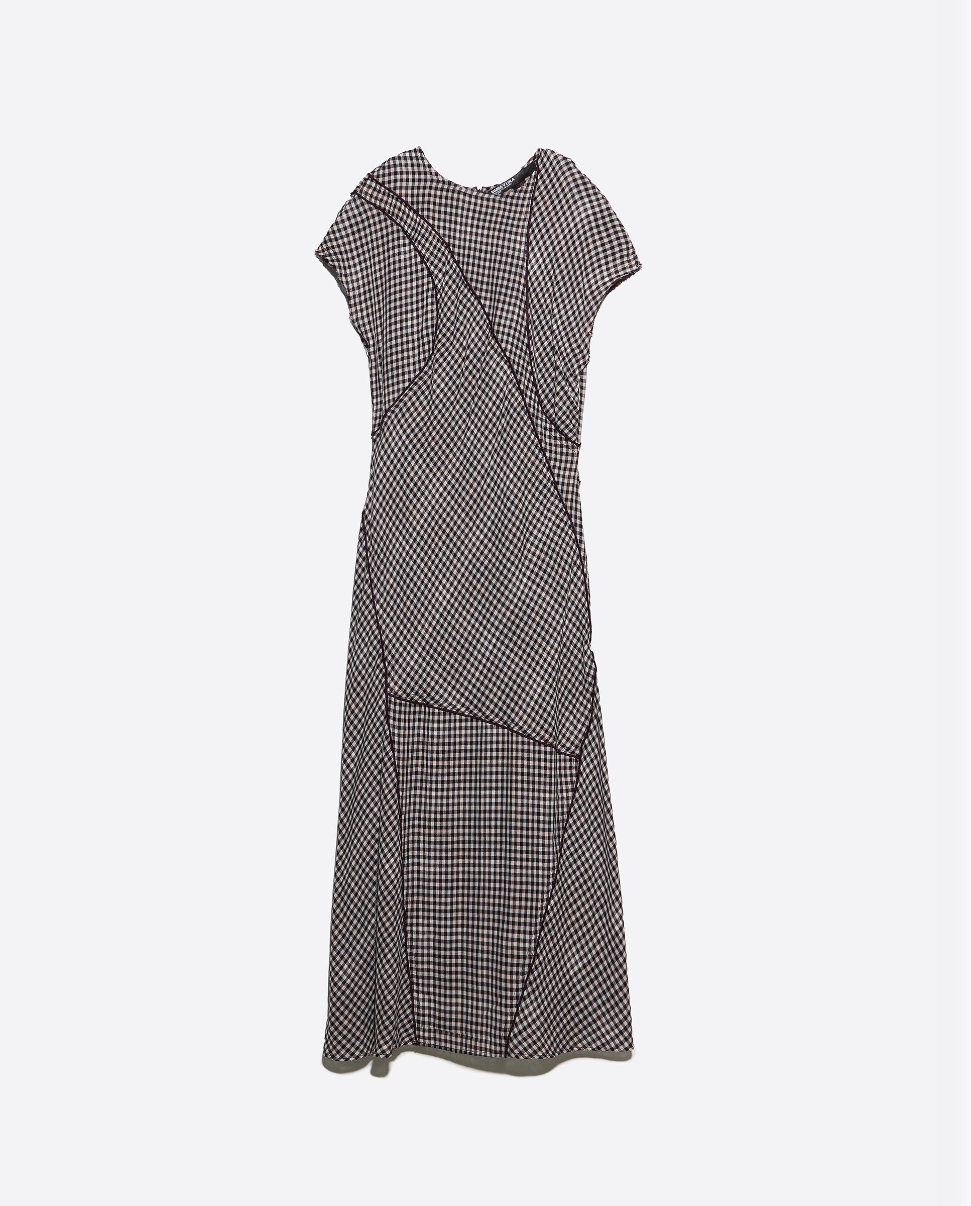 Vestido patchwork al tallo cuadros - Bimba y Lola - Marrón oscuro Marrón oscuro-7