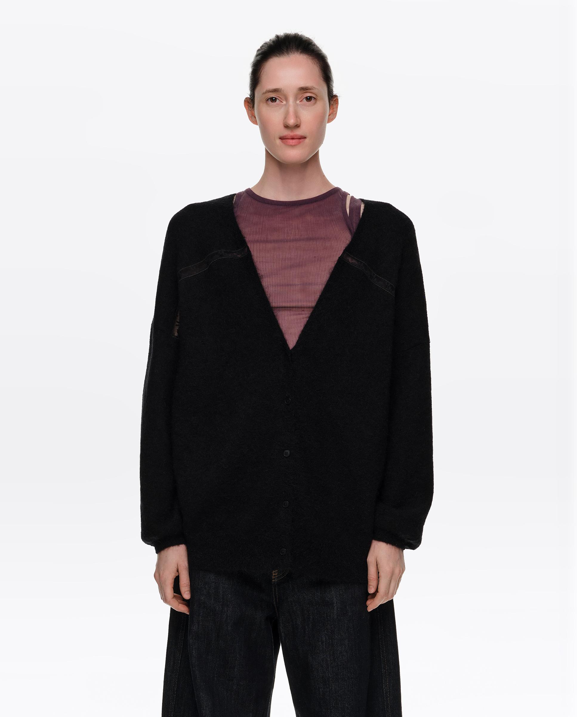 Cárdigan de mujer mohair lana encajes - Bimba y Lola - Negro Negro-1