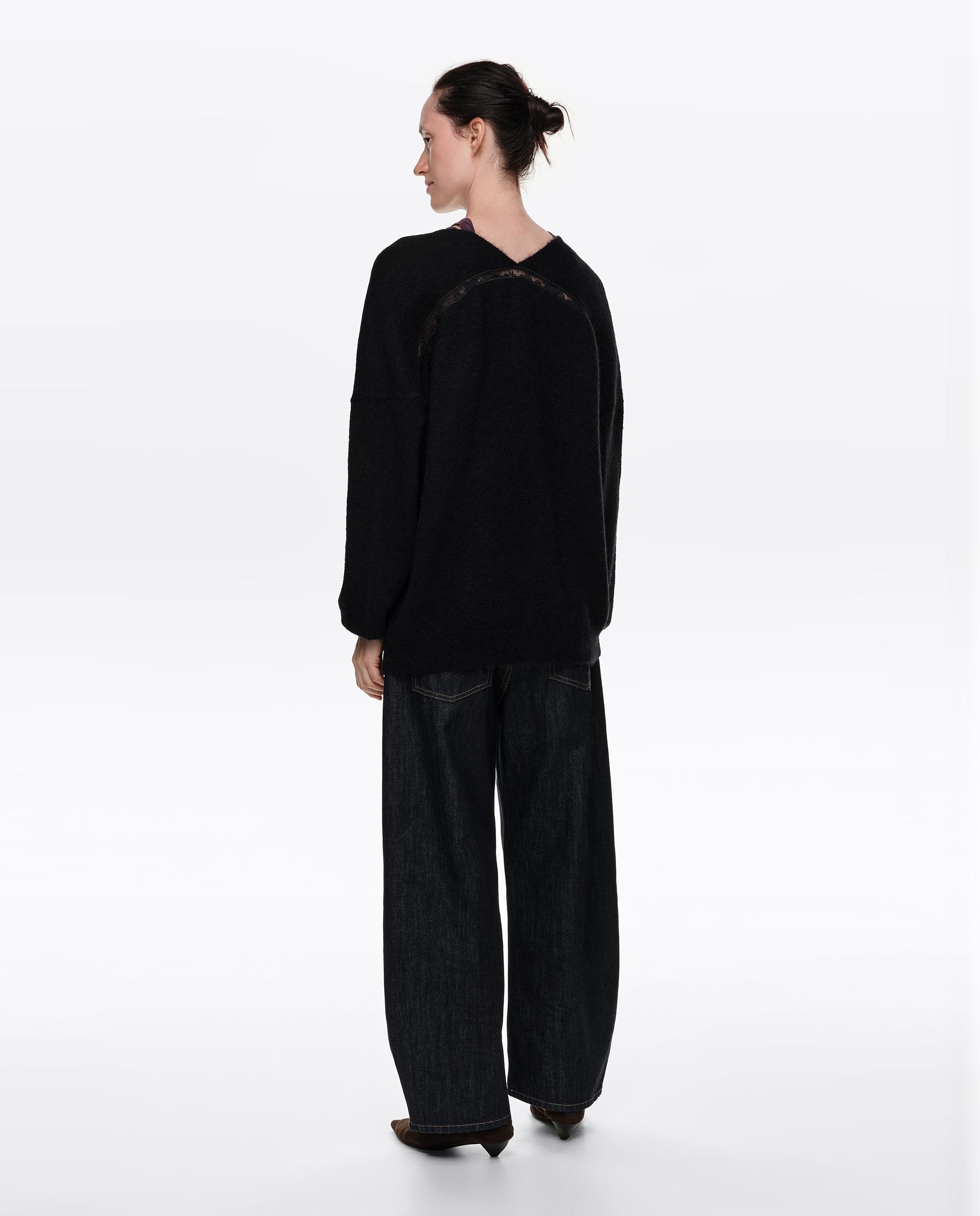 Cárdigan de mujer mohair lana encajes - Bimba y Lola - Negro Negro-4