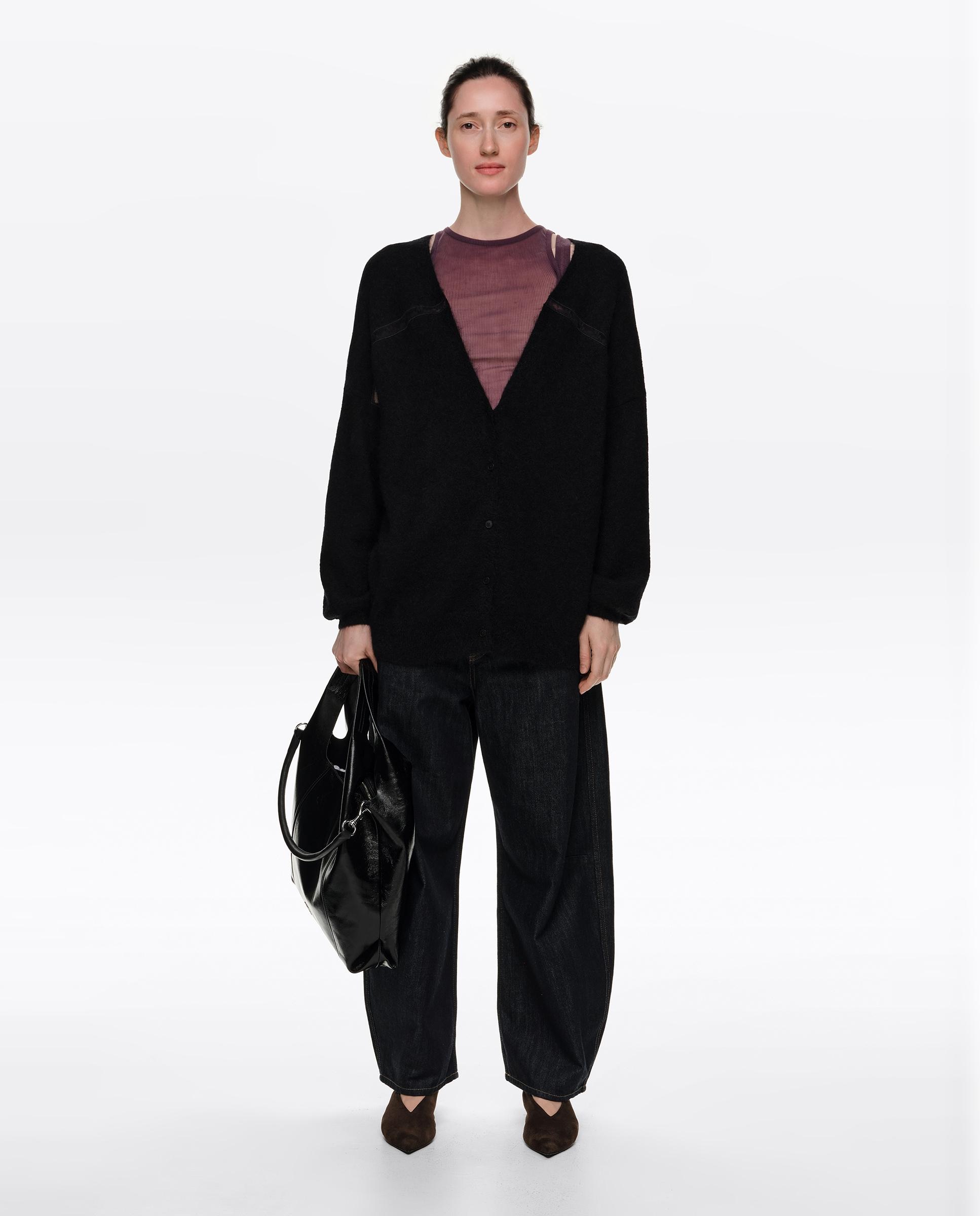 Cárdigan de mujer mohair lana encajes - Bimba y Lola - Negro Negro-5