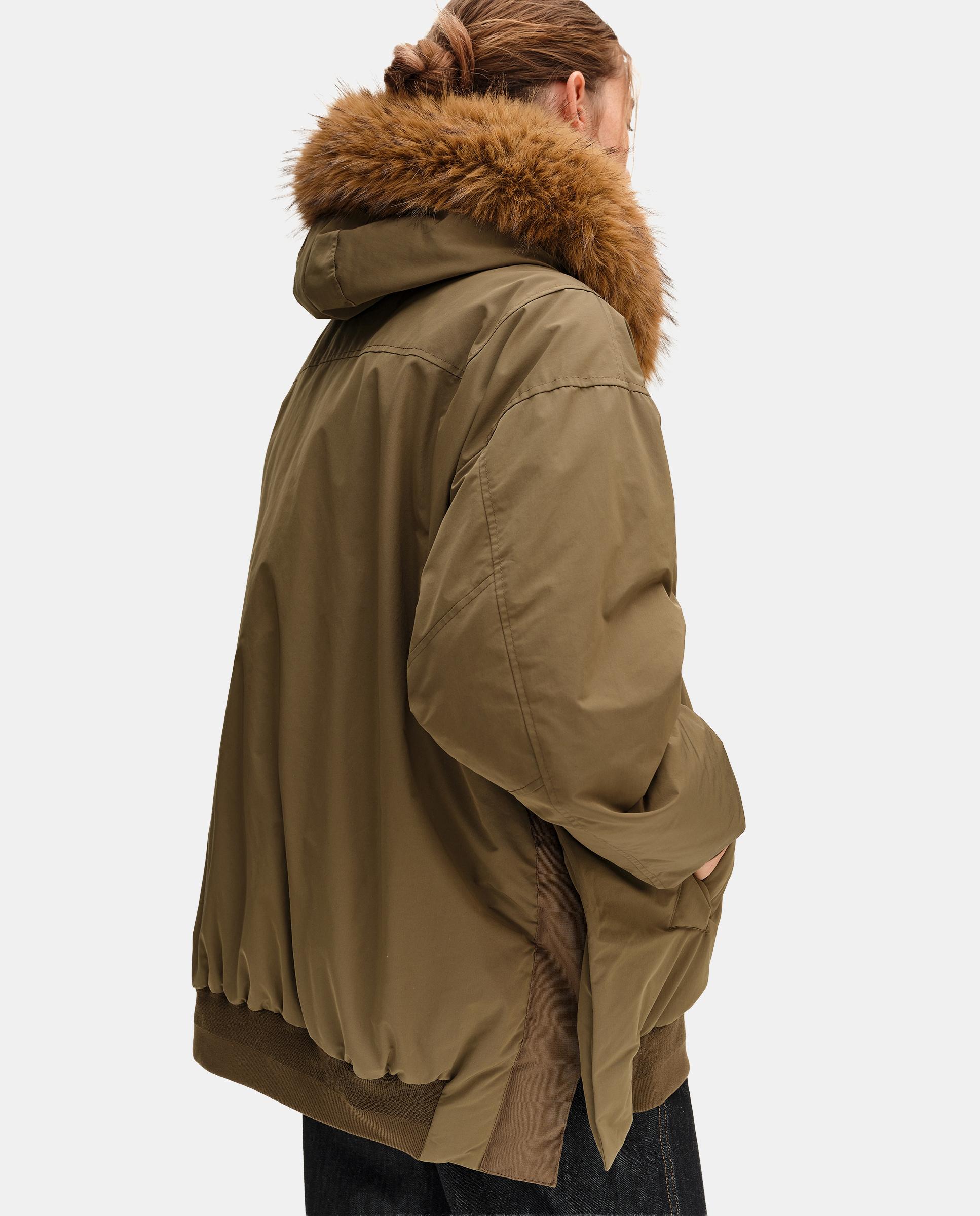 Plumífero de mujer bomber capucha - Bimba y Lola - Kaki Kaki-3