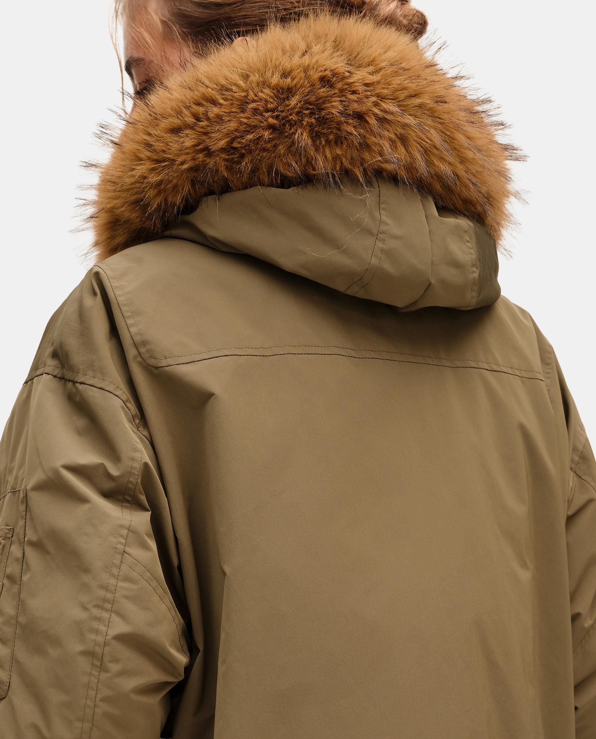 Plumífero de mujer bomber capucha - Bimba y Lola - Kaki Kaki-4