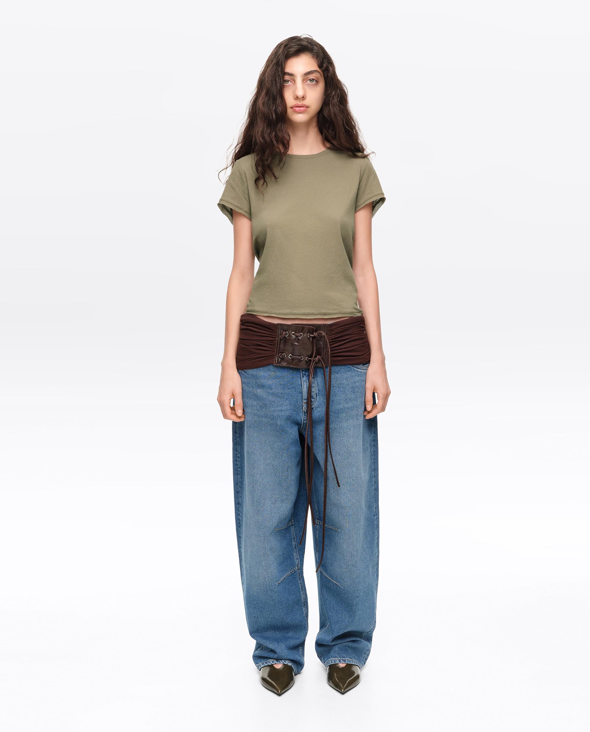 Pantalones anchos de mujer denim barrel 5 bolsillos - Bimba y Lola - Azul Azul-1