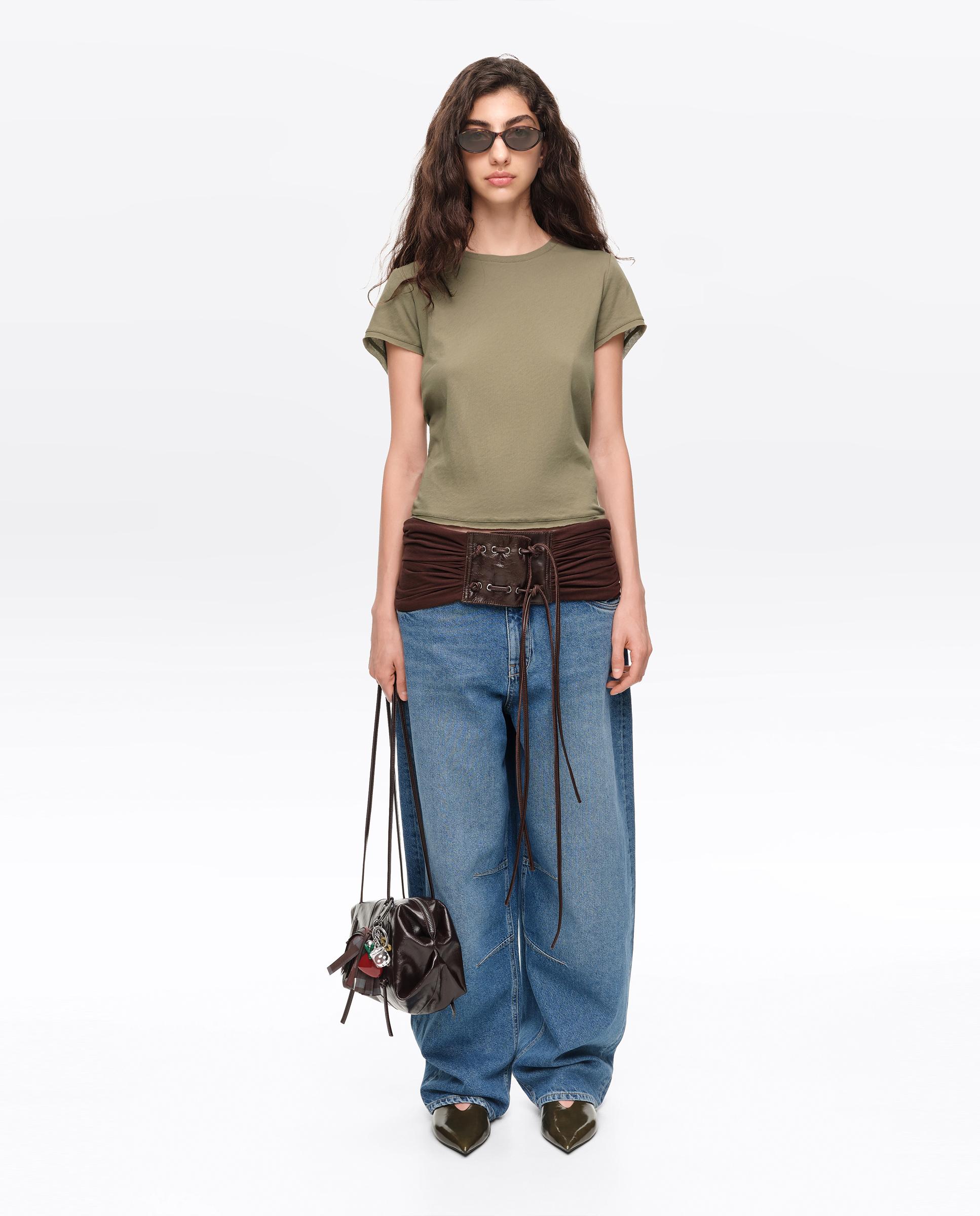 Pantalones anchos de mujer denim barrel 5 bolsillos - Bimba y Lola - Azul Azul-4