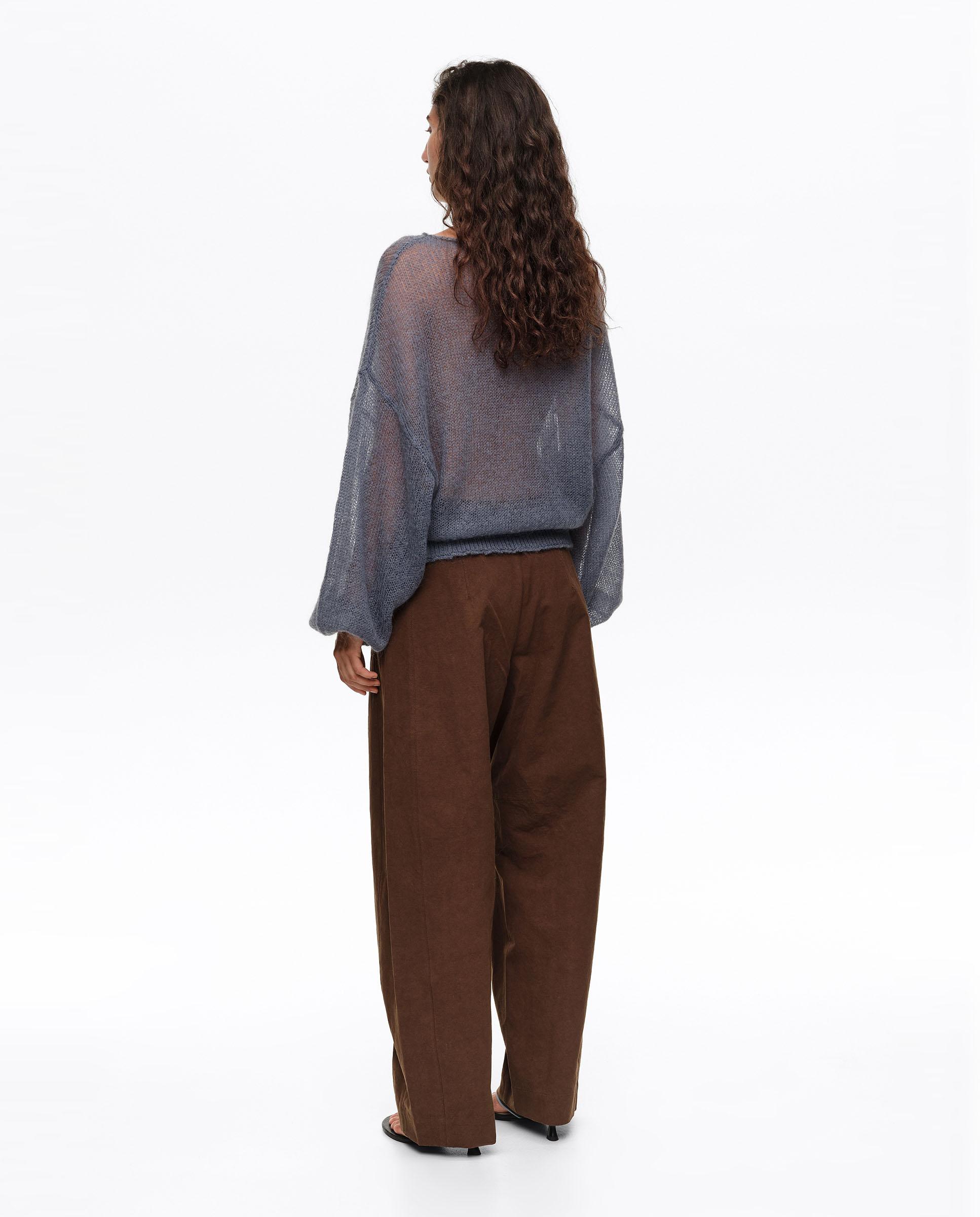 Pantalones anchos de mujer barrel cintura ajustable - Bimba y Lola - Roble Roble-4