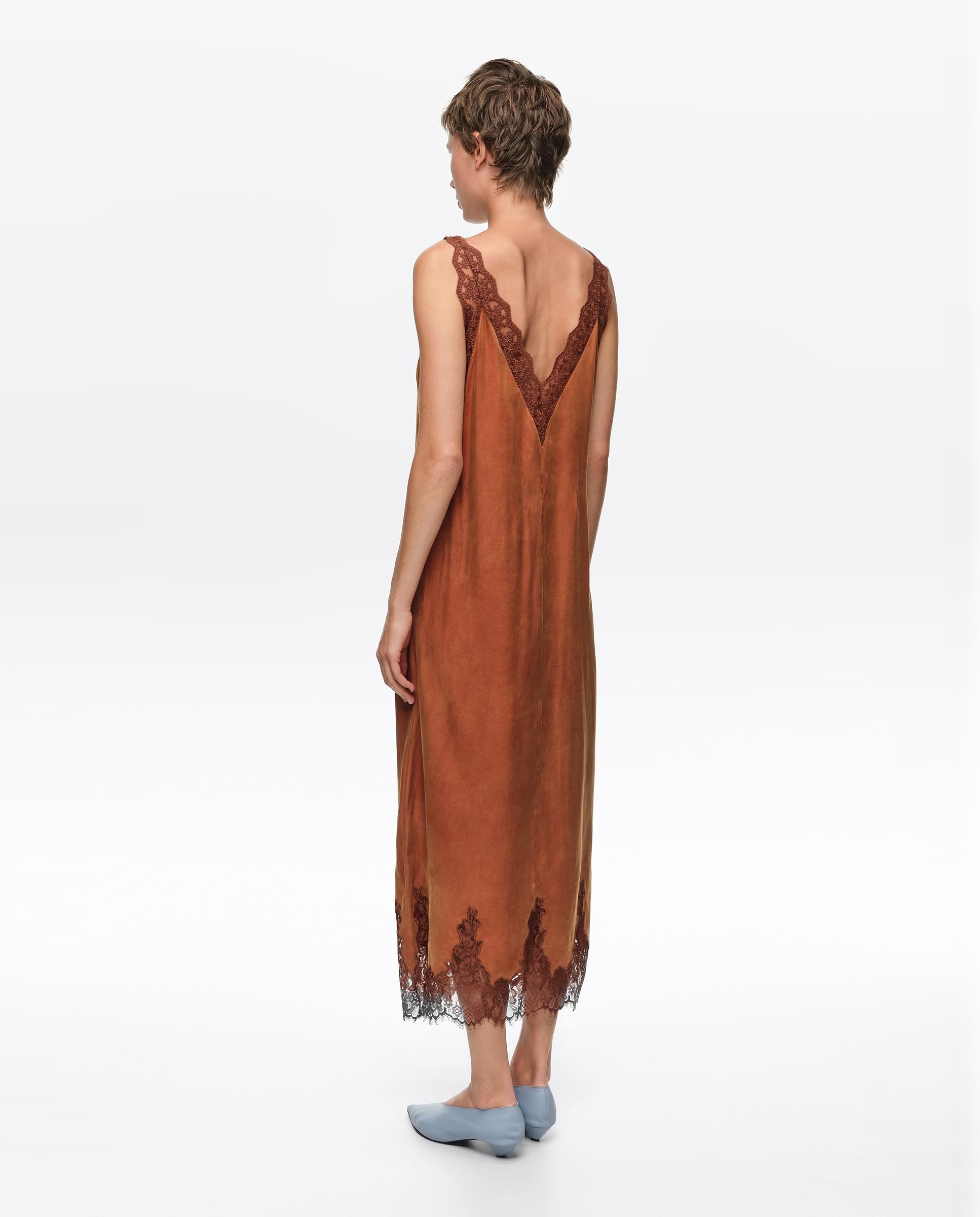Vestido lencero nudo - Bimba y Lola - Caramelo Caramelo-4