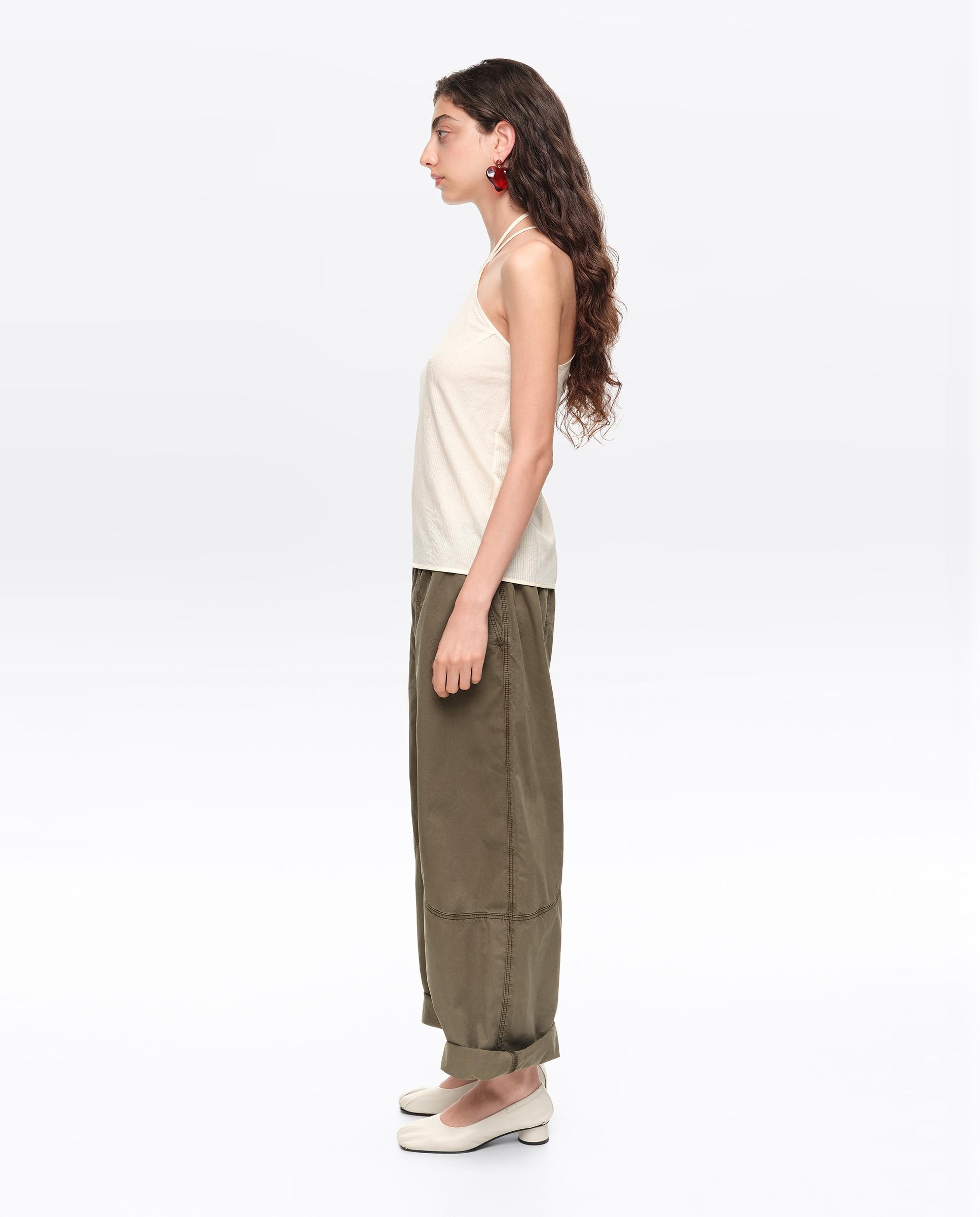 Top de mujer escote halter con lazada - Bimba y Lola - Beige Beige-3