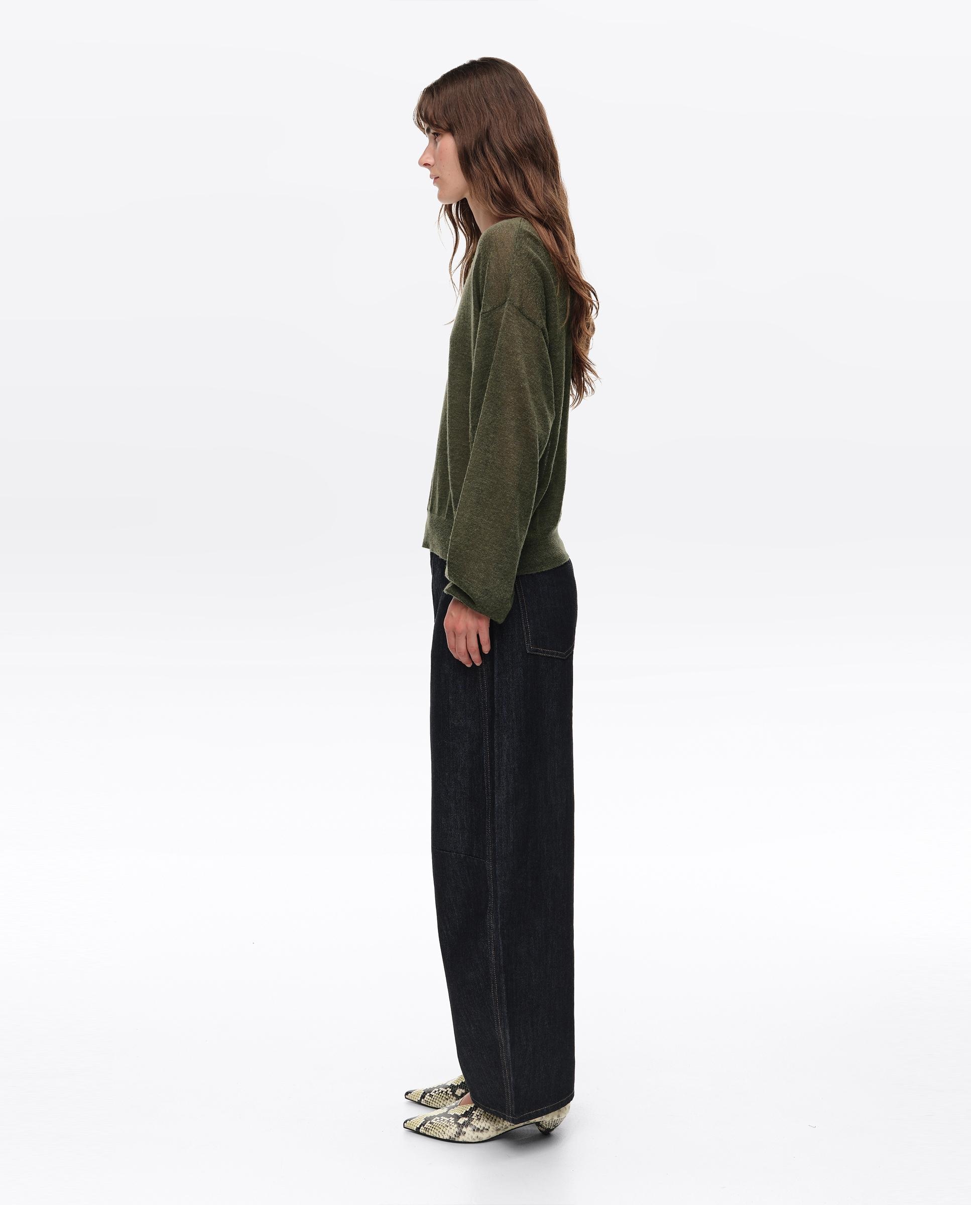 Jersey de mujer lana cuello redondo - Bimba y Lola - Kaki Kaki-3