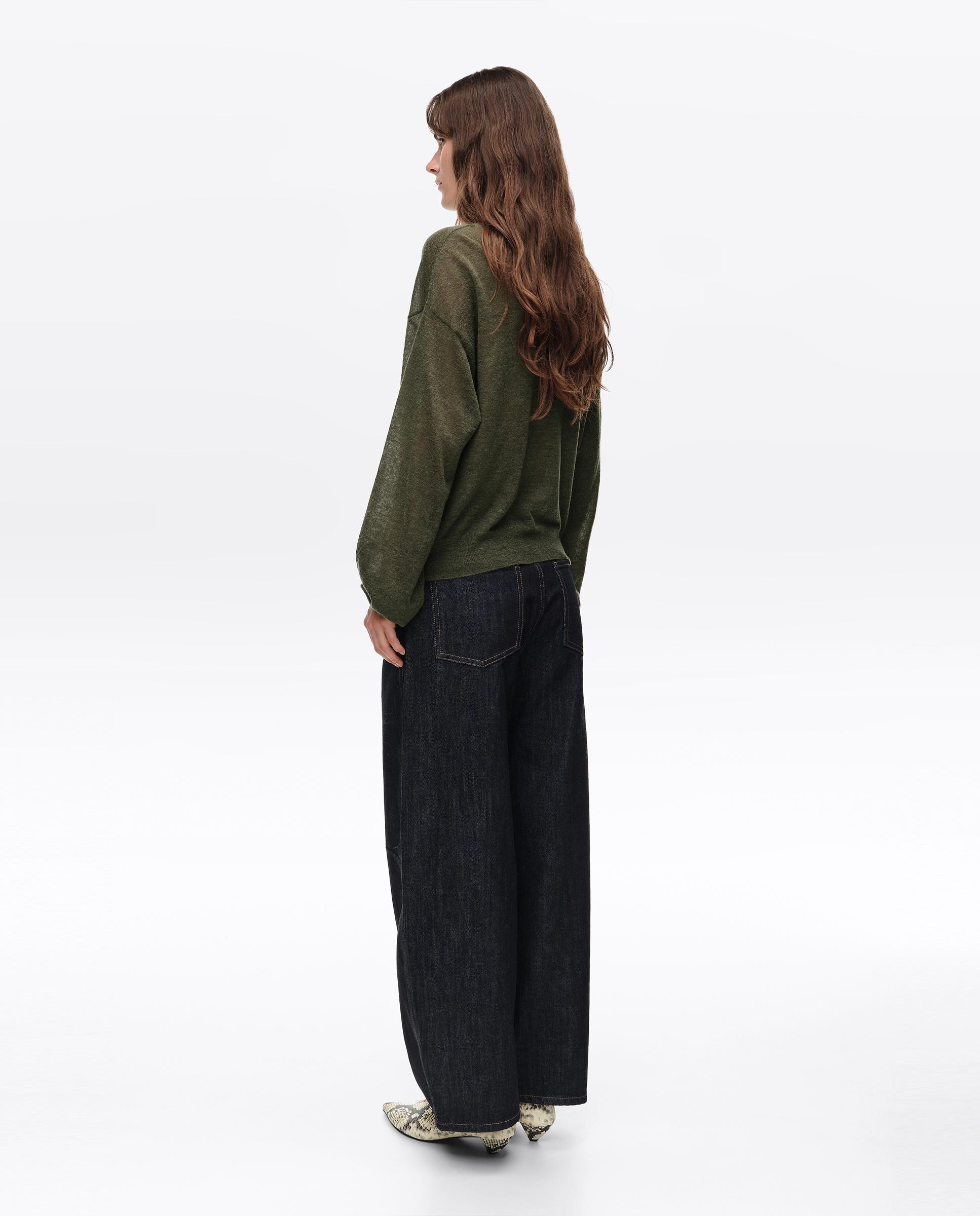 Jersey de mujer lana cuello redondo - Bimba y Lola - Kaki Kaki-4