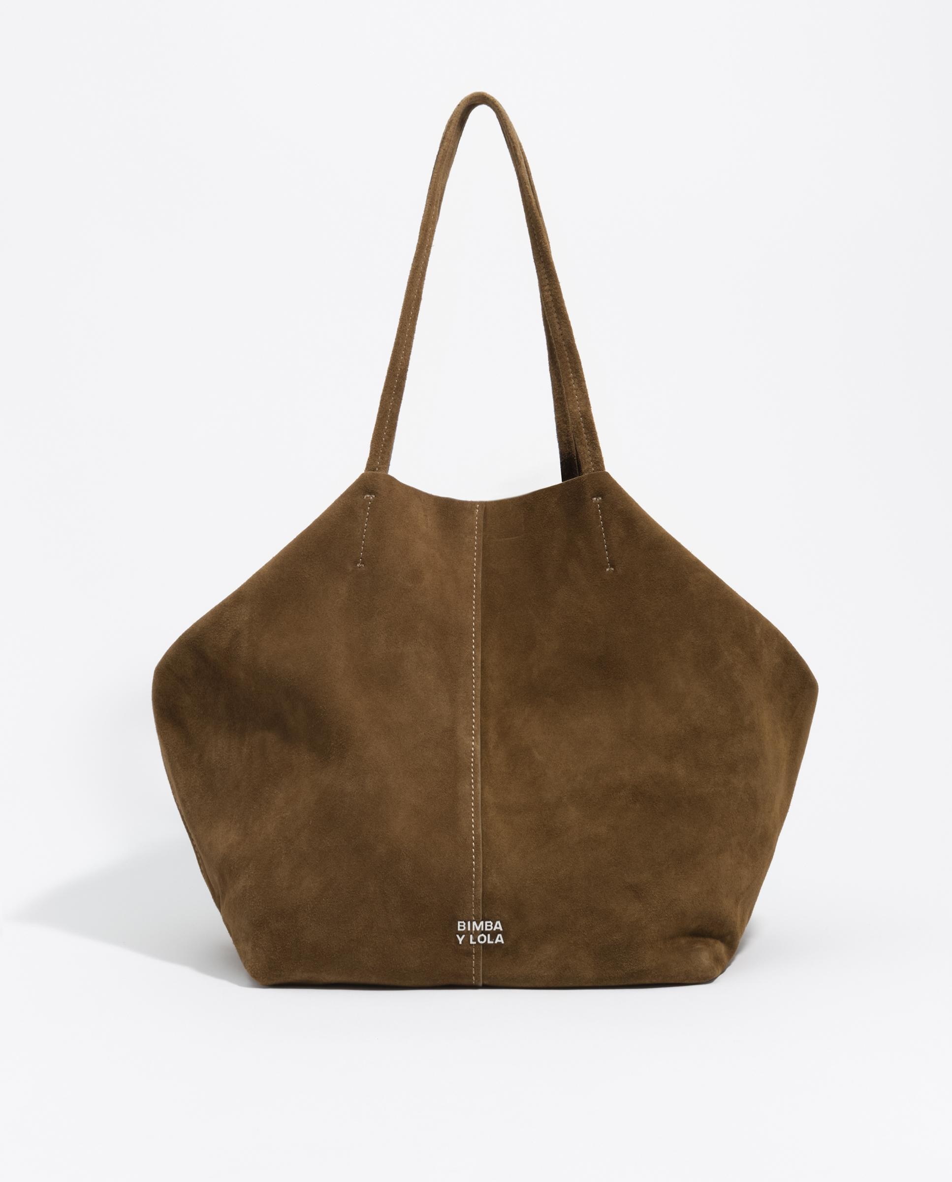 Bolso de hombro de mujer grande serraje - Bimba y Lola - Verde Verde-1