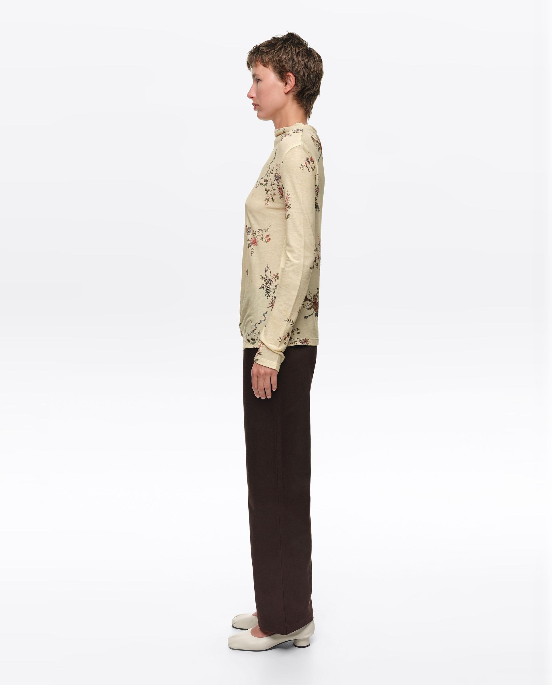 Camiseta de mujer algodón fruncida romantic sweet - Bimba y Lola - Beige Beige-3