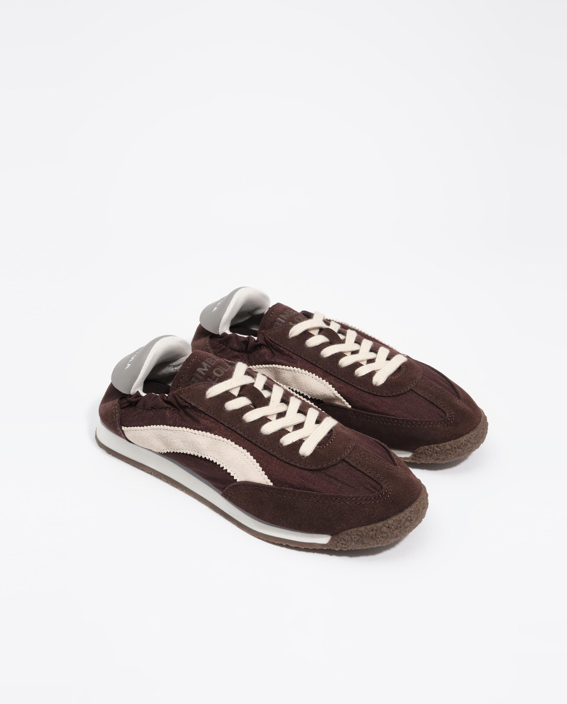 Zapatillas deportivas de mujer 13 06 serraje nylon - Bimba y Lola - Granate Granate-3