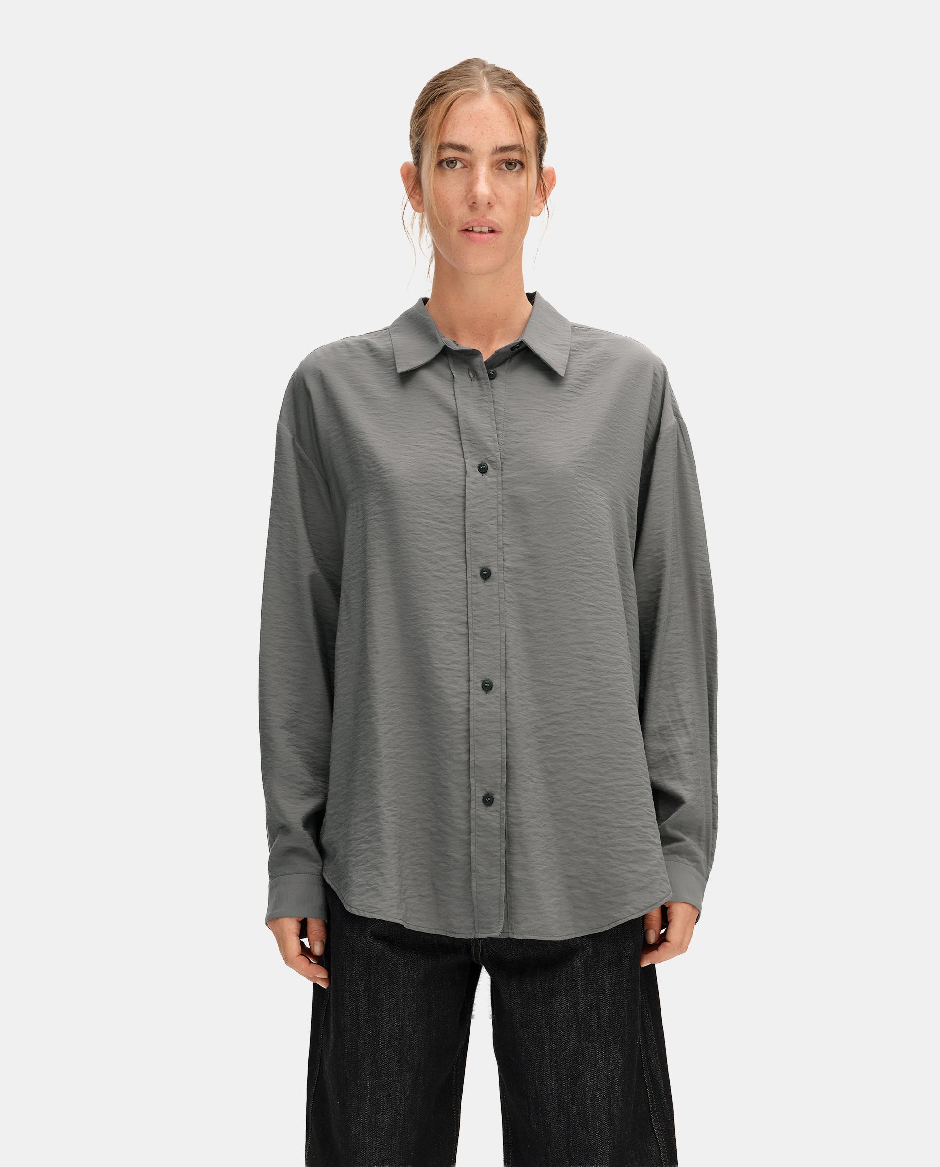 Camisa de mujer recta manga larga - Bimba y Lola - Antracita Antracita-1