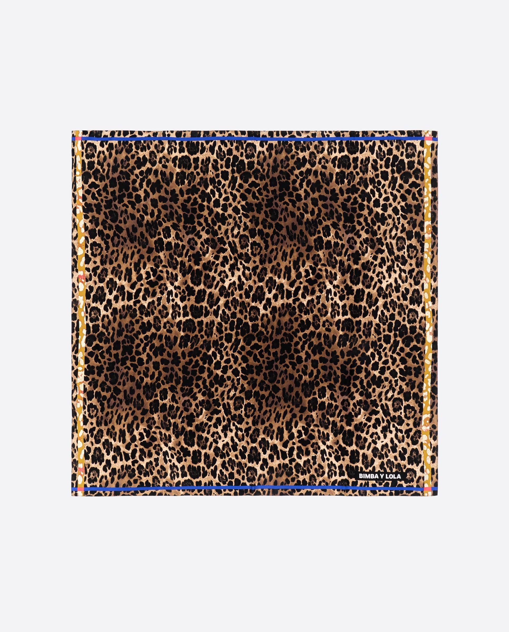 Pañuelo de mujer mancha leopardo en contraste - Bimba y Lola - Marrón Marrón-1