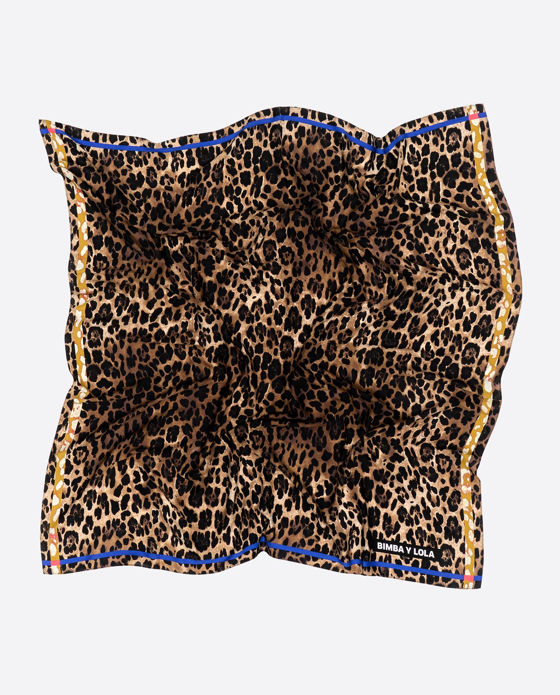 Pañuelo de mujer mancha leopardo en contraste - Bimba y Lola - Marrón Marrón-2