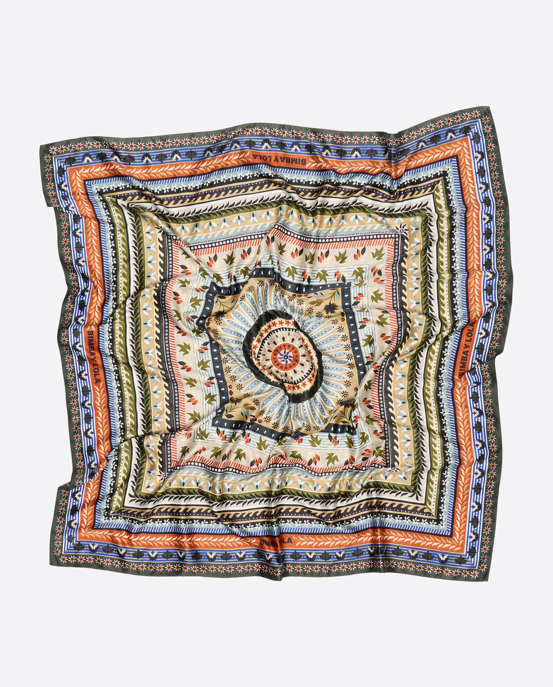 Pañuelo de mujer marcos concéntricos - Bimba y Lola - Kaki Kaki-2