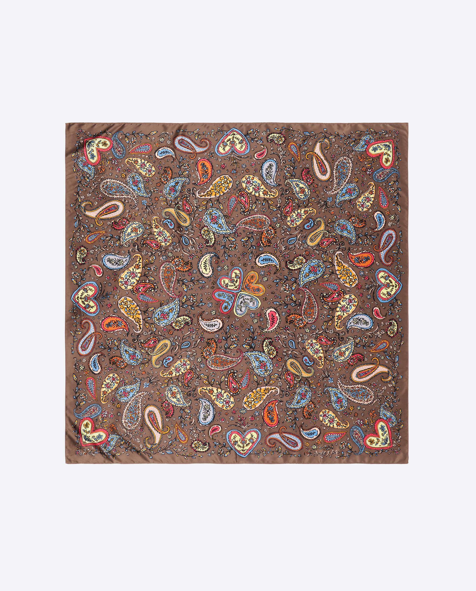 Pañuelo 100*100 pasley - Bimba y Lola - Marrón Marrón-1
