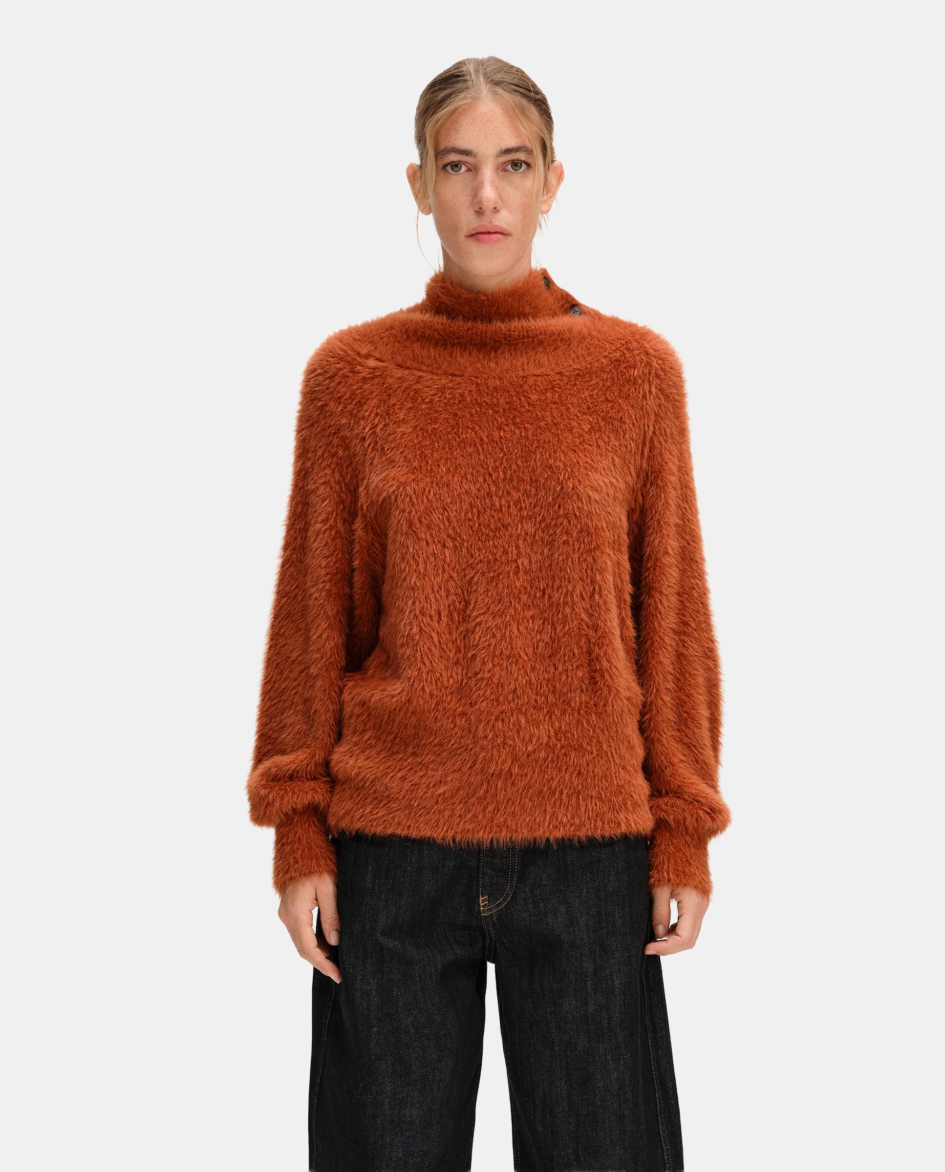 Imagen 0 de Jersey de mujer pelo cuello cisne Naranja