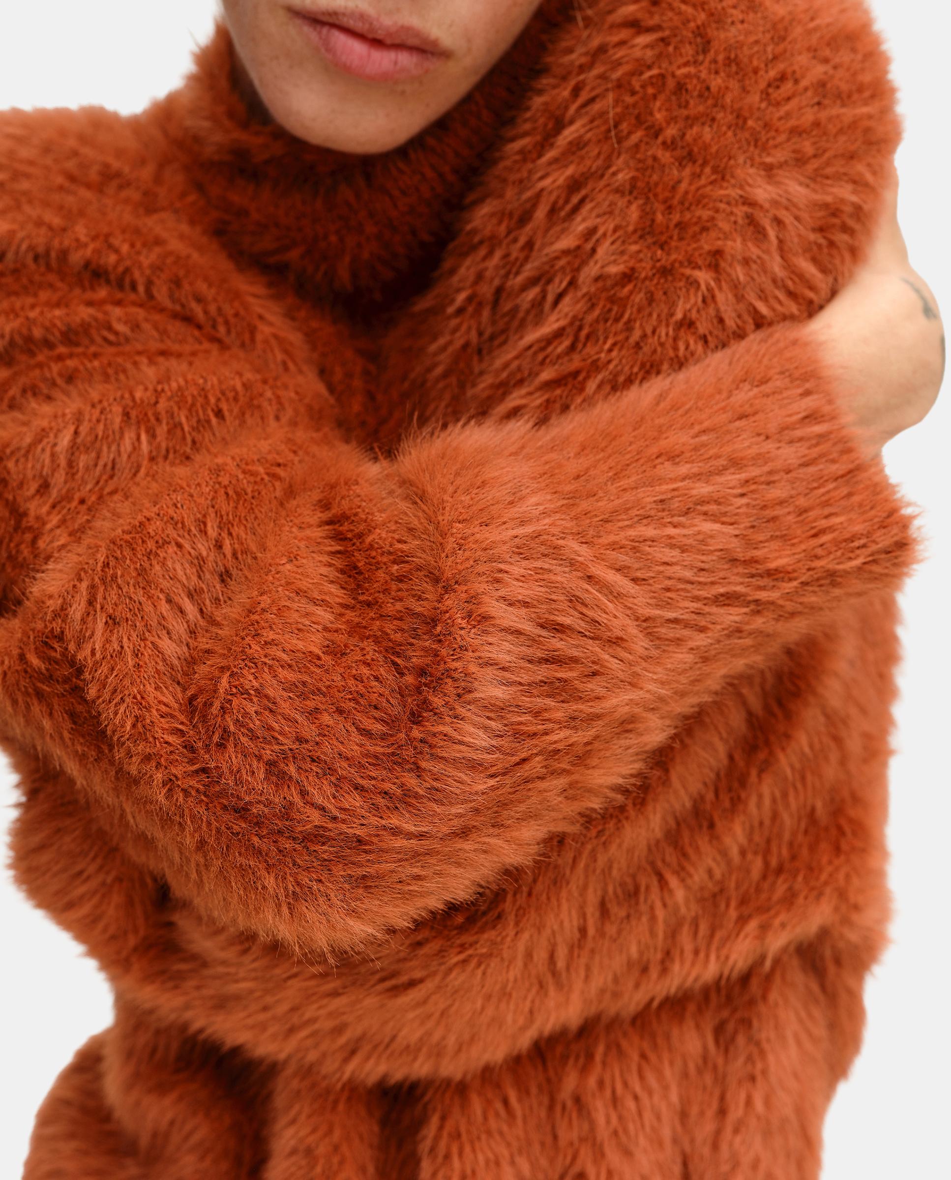Jersey de mujer pelo cuello cisne - Bimba y Lola - Naranja Naranja-2