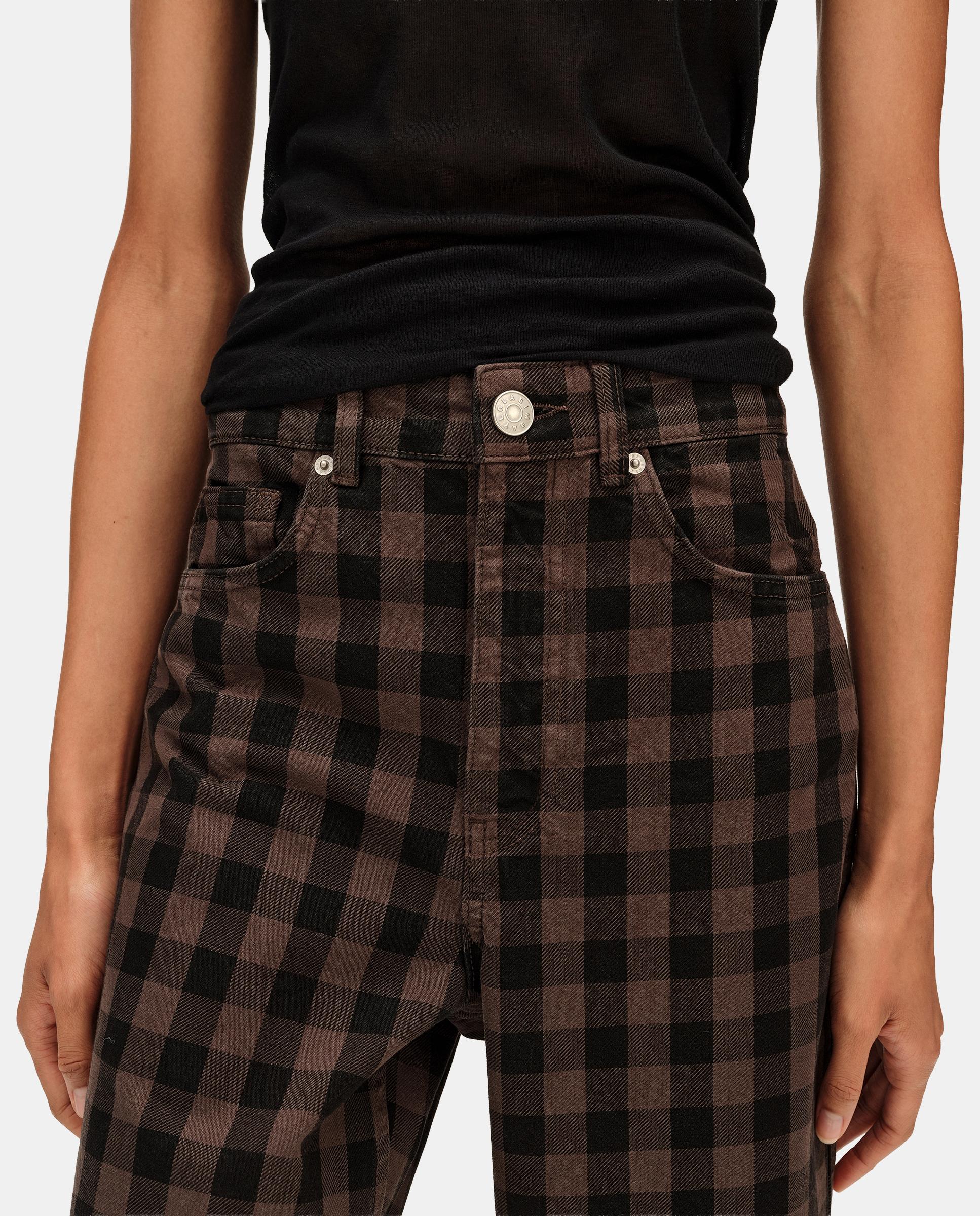 Imagen 3 de Pantalones rectos de mujer barrel cuadros - Bimba y Lola - Negro Negro