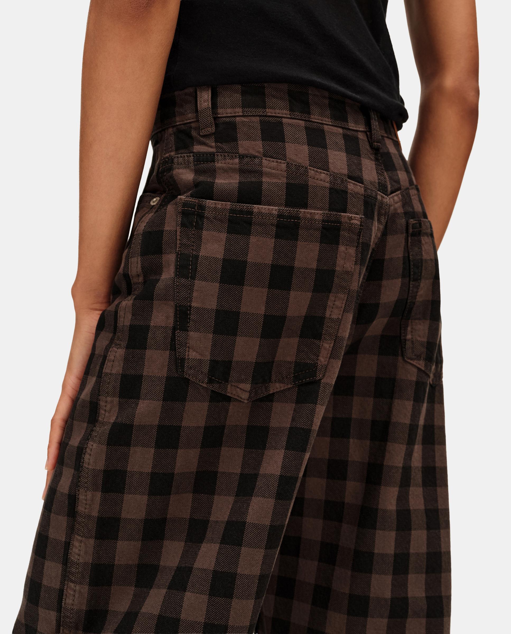 Imagen 4 de Pantalones rectos de mujer barrel cuadros - Bimba y Lola - Negro Negro