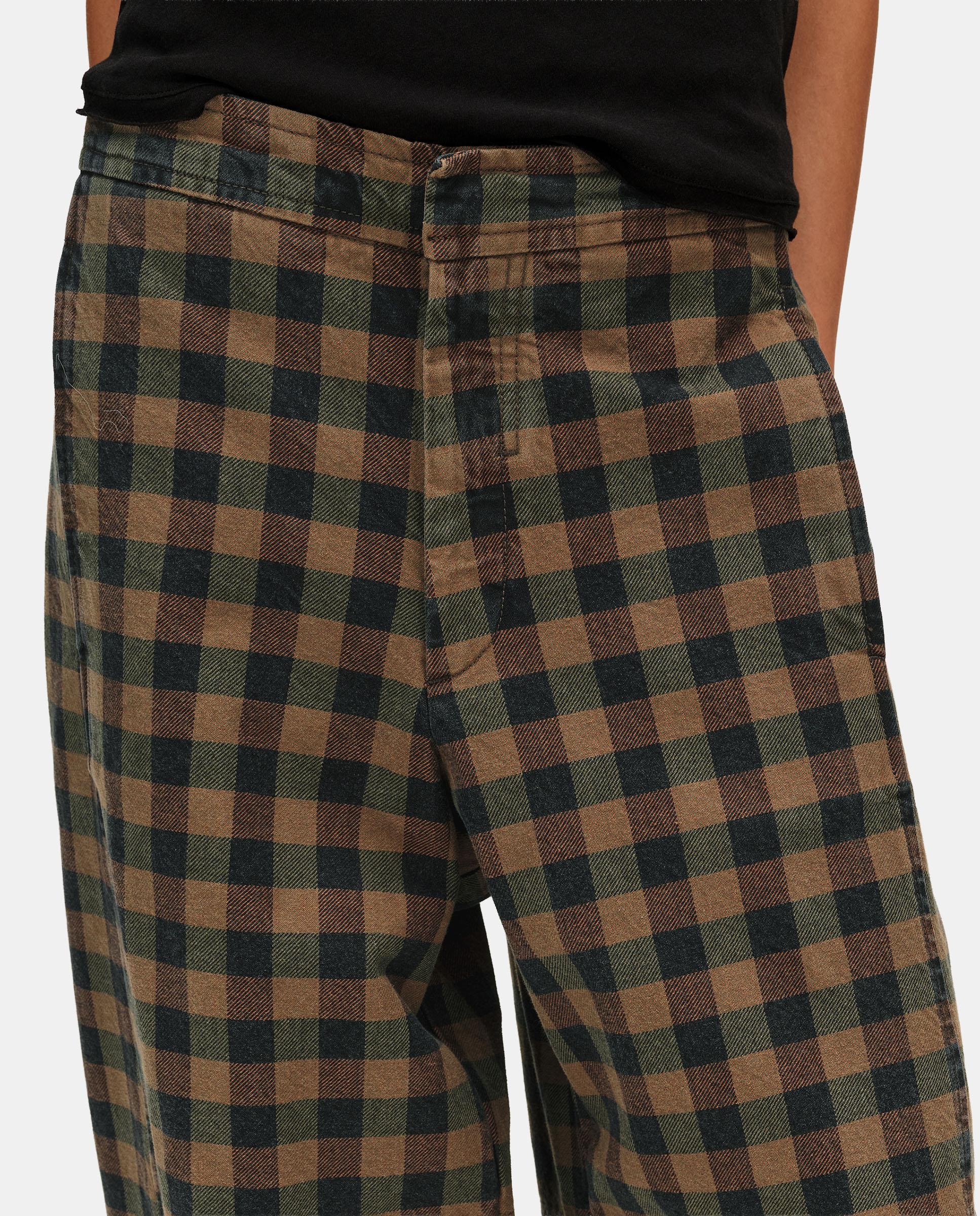 Imagen 3 de Pantalones rectos de mujer barrel denim cuadros - Bimba y Lola - Marrón chocolate Marrón chocolate