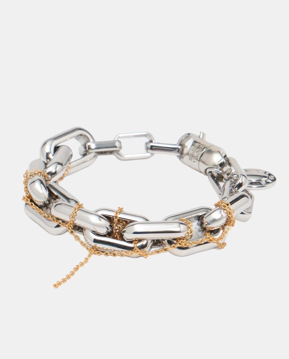 Pulsera cadena plateada cadena fina anudada - Bimba y Lola - Plateado Plateado-1