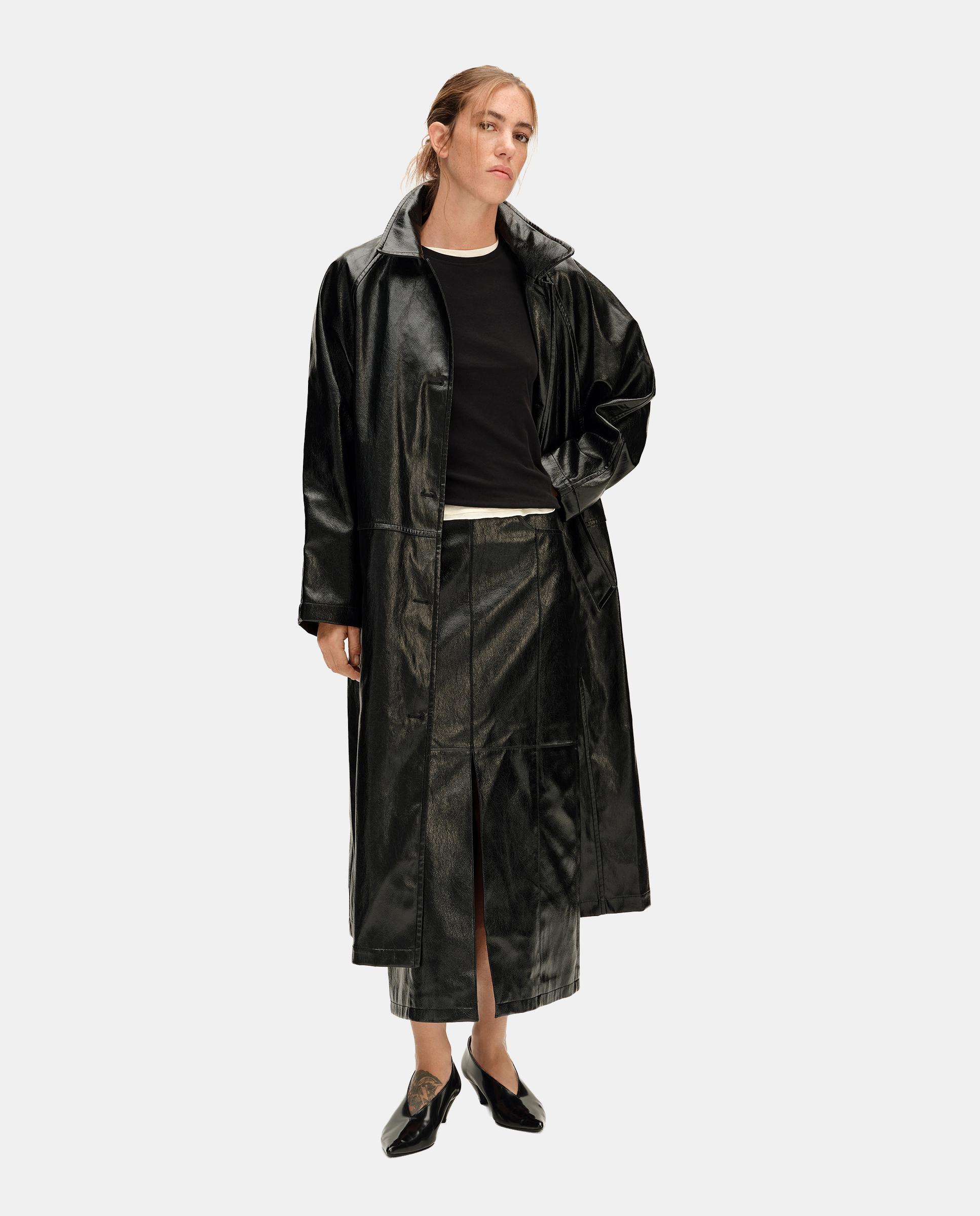Gabardina de mujer midi botones - Bimba y Lola - Antracita Antracita-1