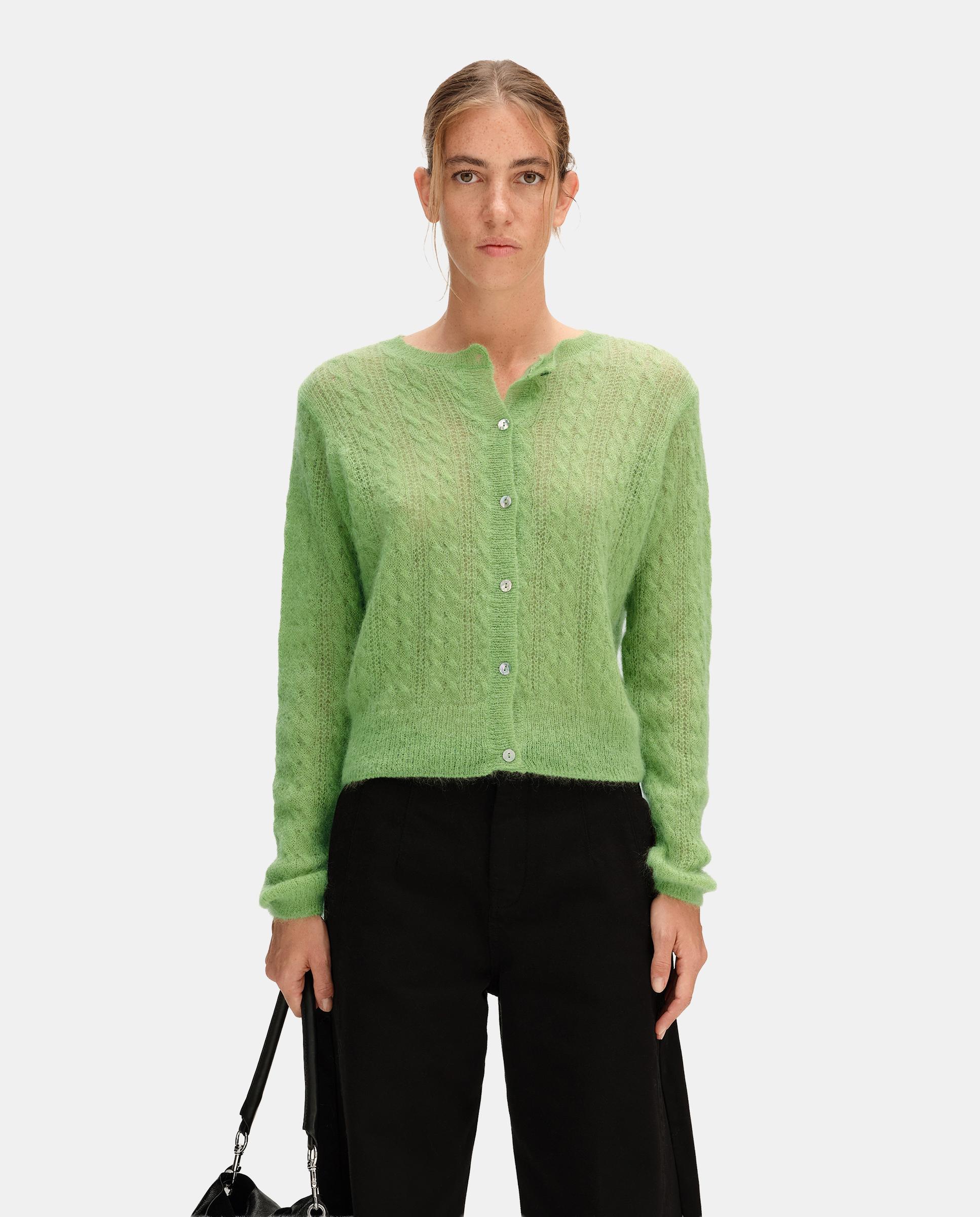 Imagen 0 de Cárdigan de mujer mohair boxy Amarillo