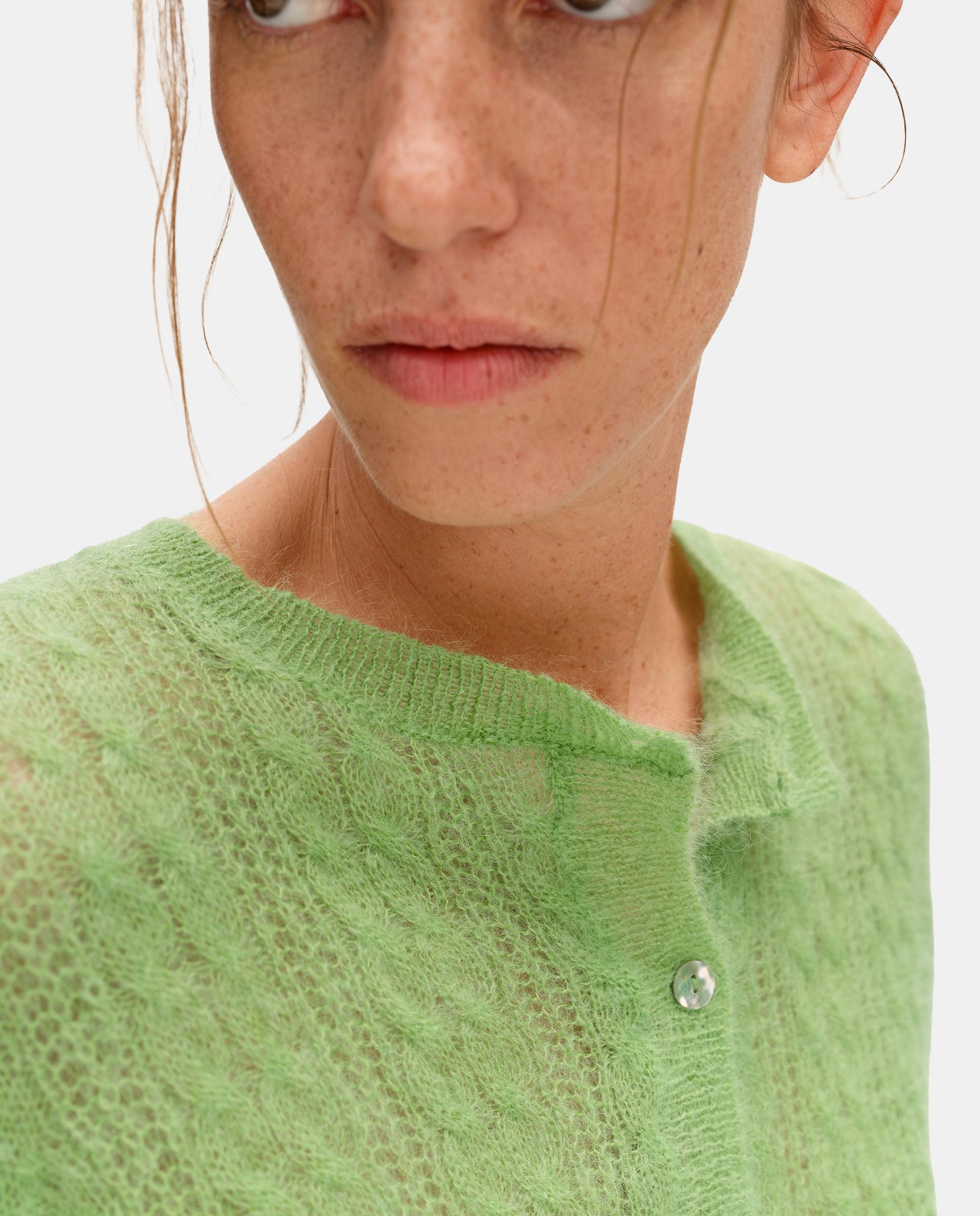 Cárdigan de mujer mohair boxy - Bimba y Lola - Verde Verde-3