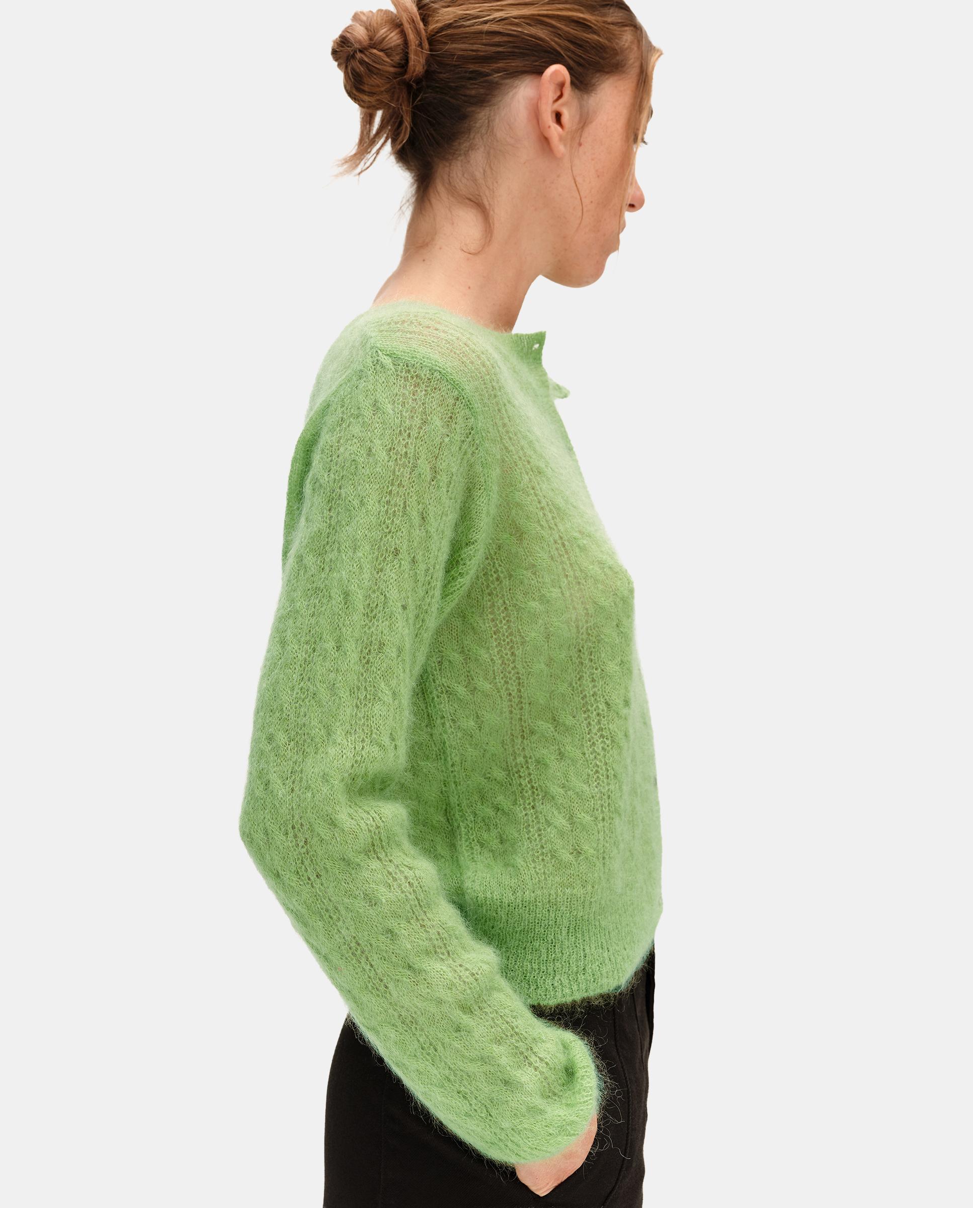 Cárdigan de mujer mohair boxy - Bimba y Lola - Verde Verde-4