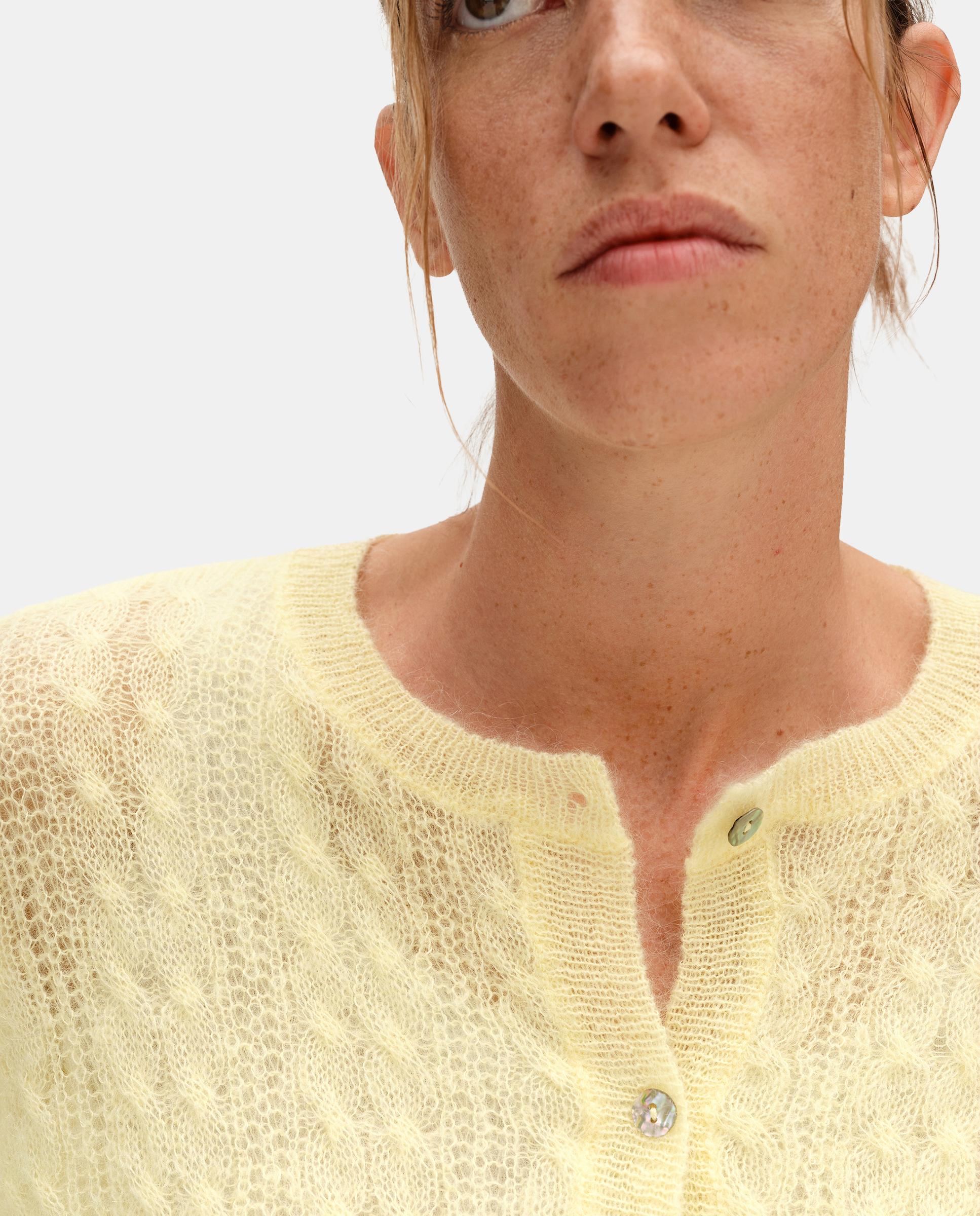 Cárdigan de mujer mohair boxy - Bimba y Lola - Amarillo Amarillo-3