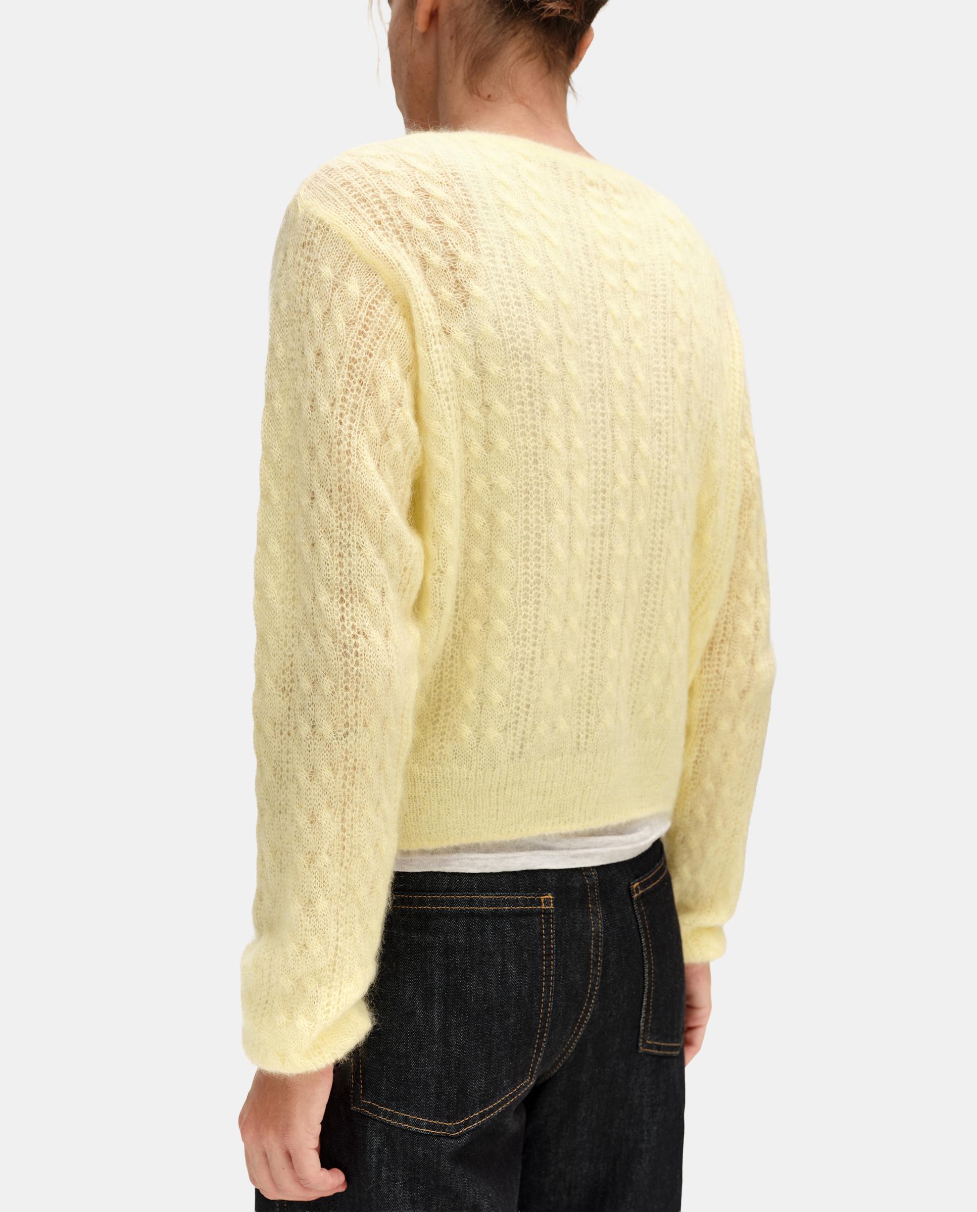 Cárdigan de mujer mohair boxy - Bimba y Lola - Amarillo Amarillo-4