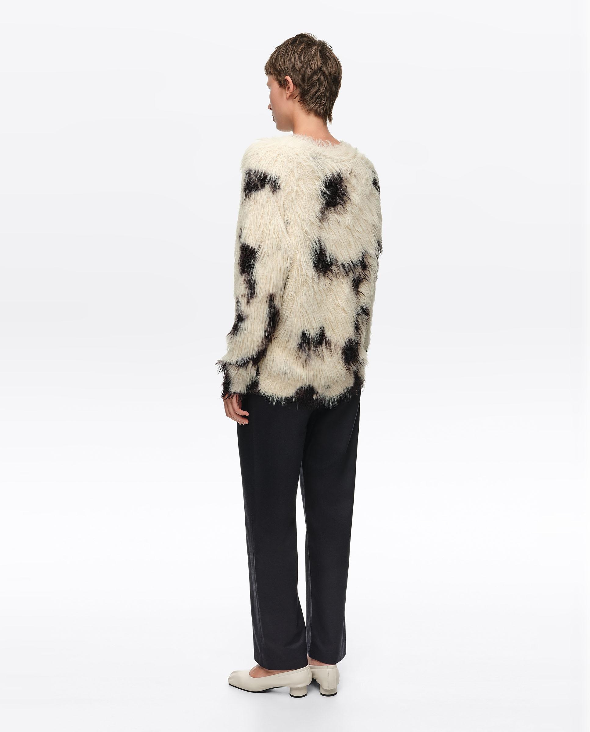 Jersey de mujer pelo escote v pony - Bimba y Lola - Beige Beige-4