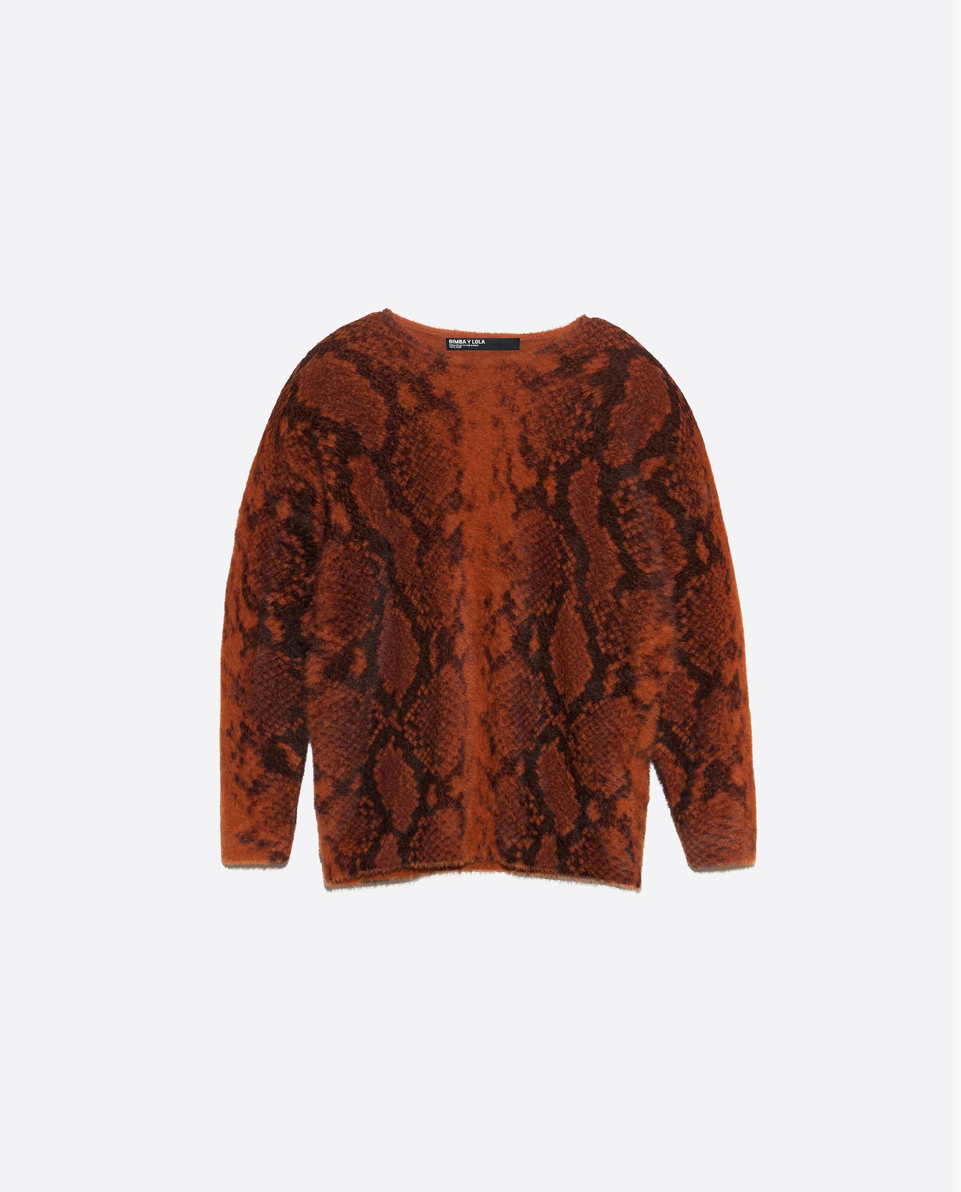 Jersey de mujer pelo largo snake - Bimba y Lola - Caramelo Caramelo-6